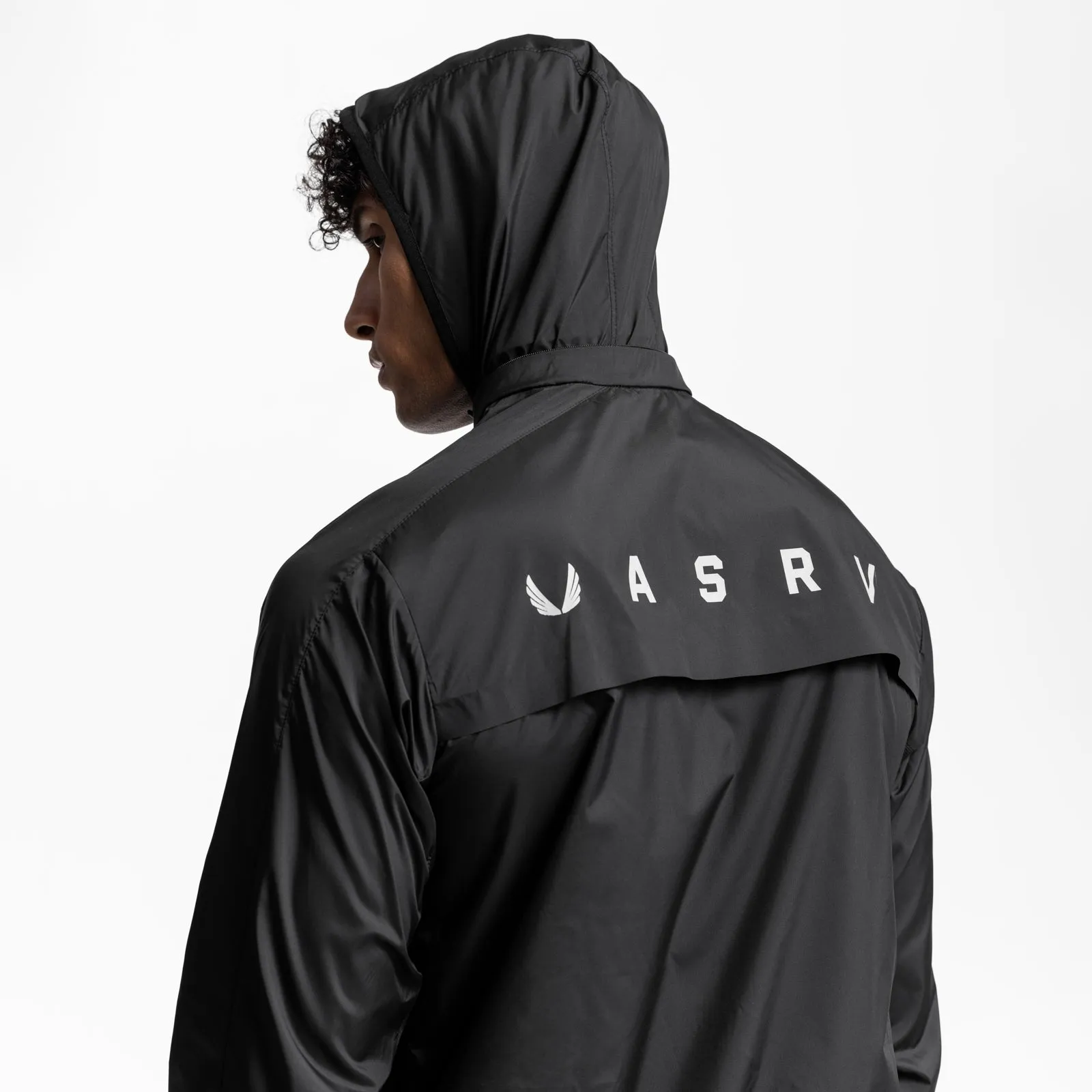 0593. Weather-Ready Lightweight Windbreaker - Black