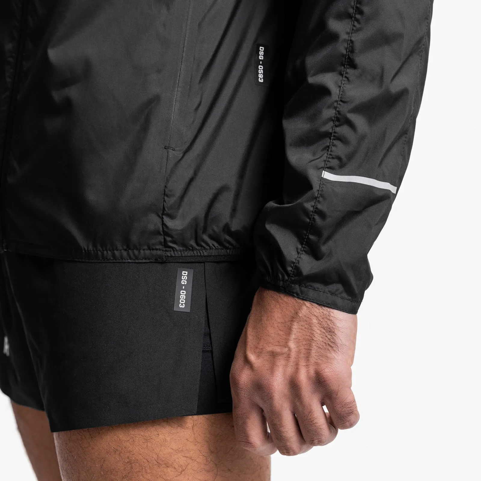 0593. Weather-Ready Lightweight Windbreaker - Black