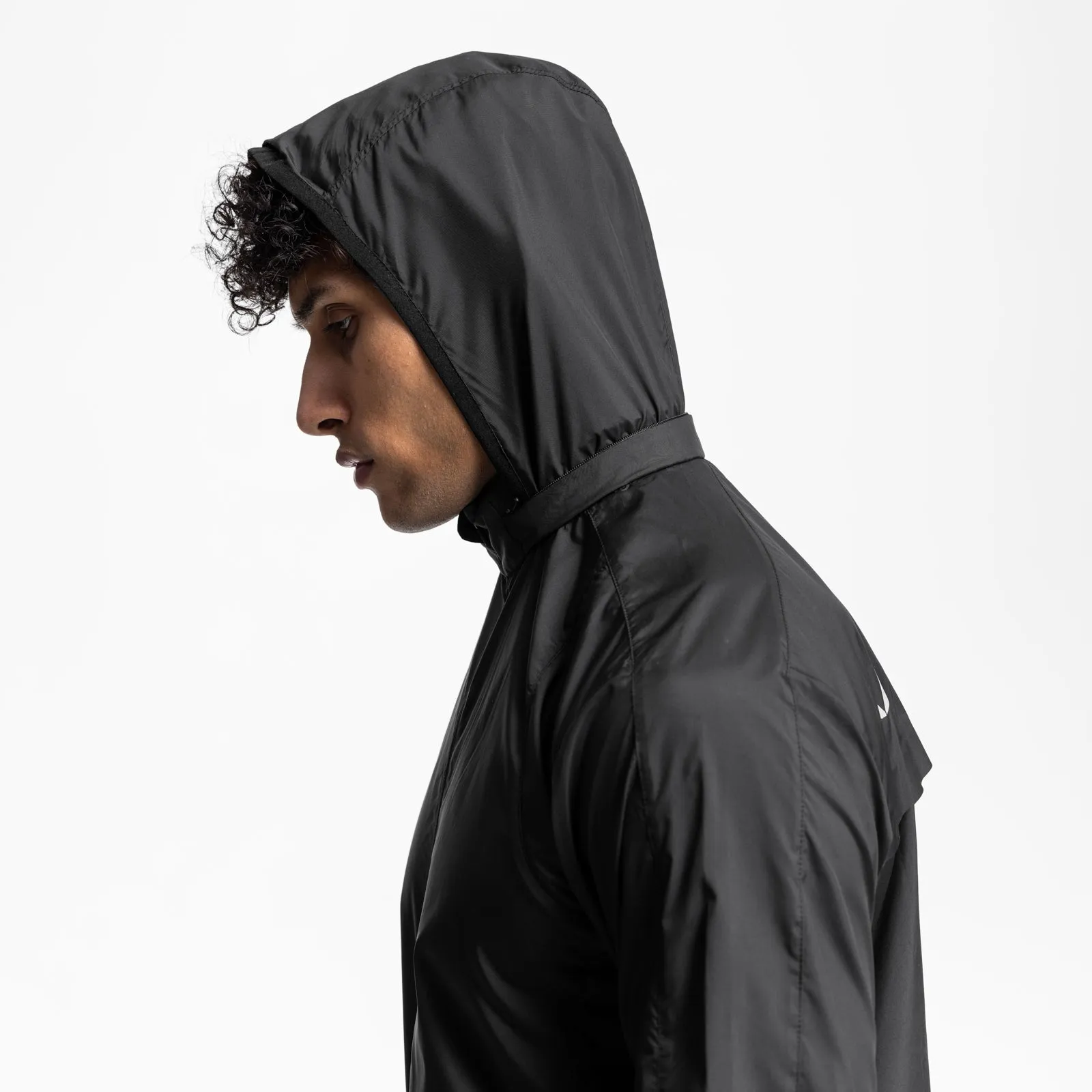 0593. Weather-Ready Lightweight Windbreaker - Black