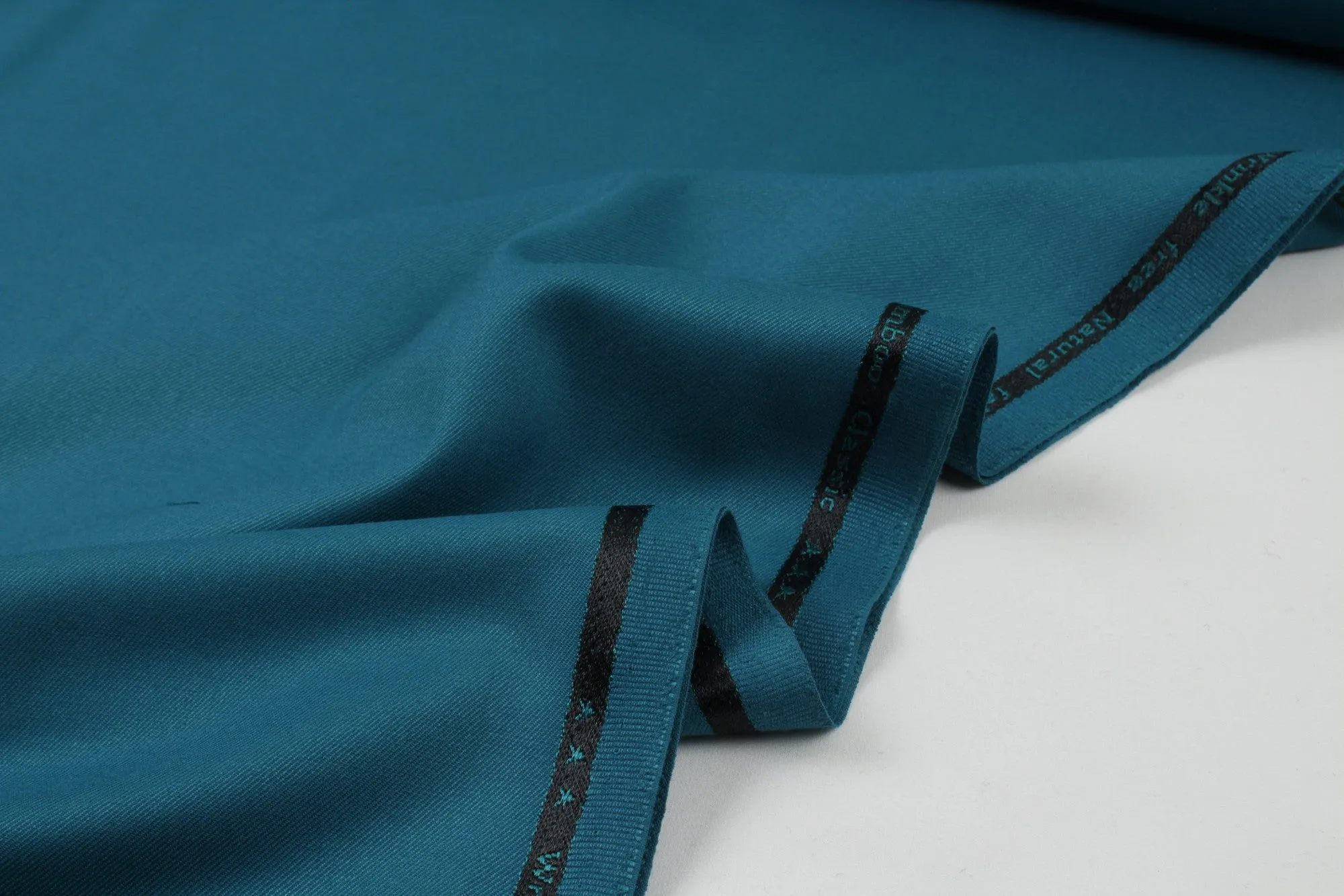 6 Mts Roll - Bamboo Twill for Trousers - Stretch (Petrol Blue) - OFFER: 12,10€/MT