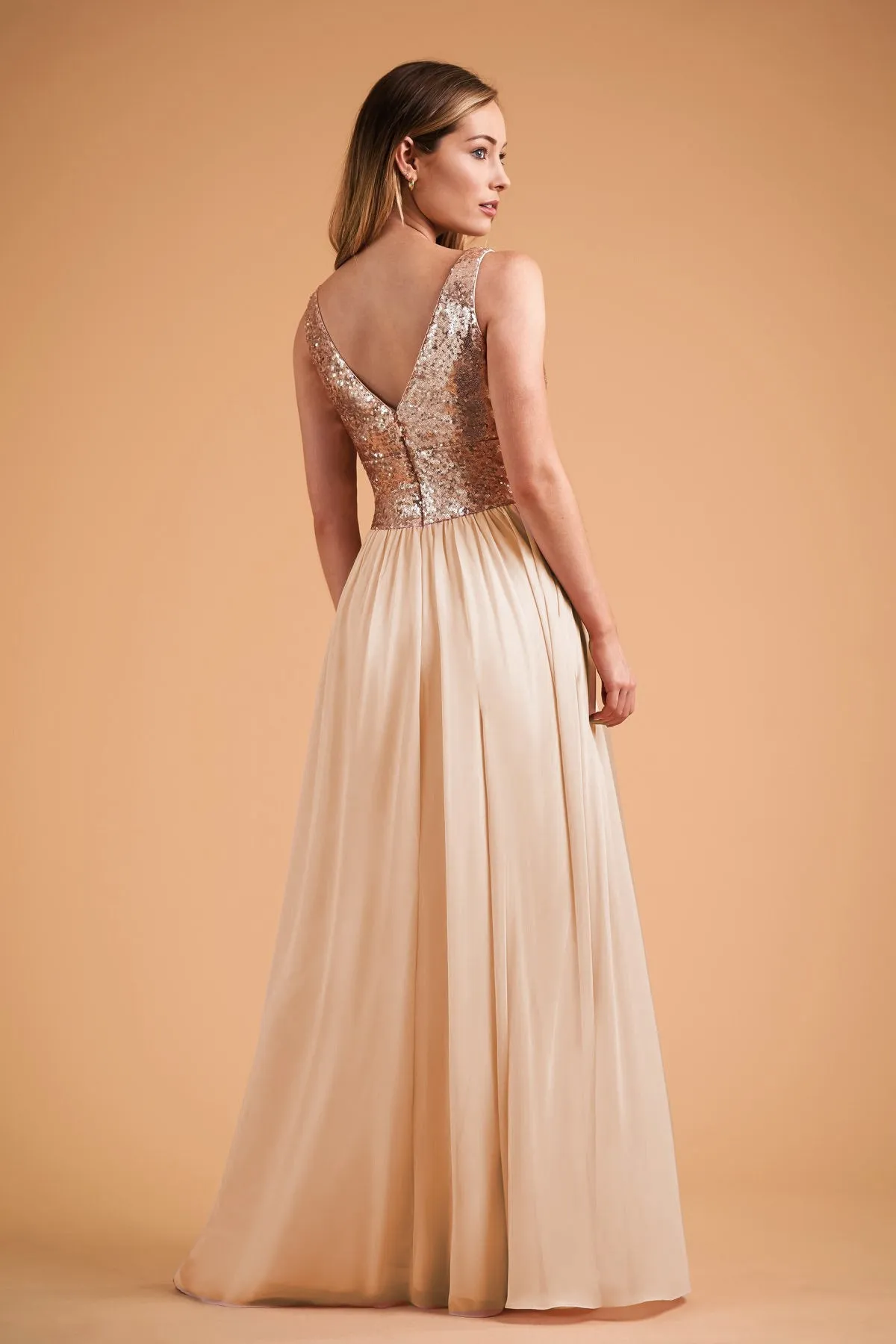 Adina Sequin and Charming Satin Ball Gown