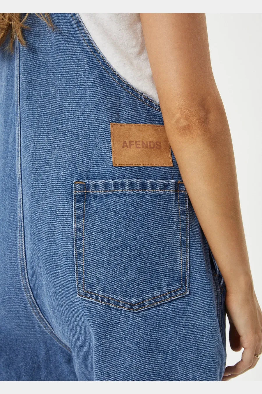 AFENDS Lil Louis Denim Overall - Worn blue