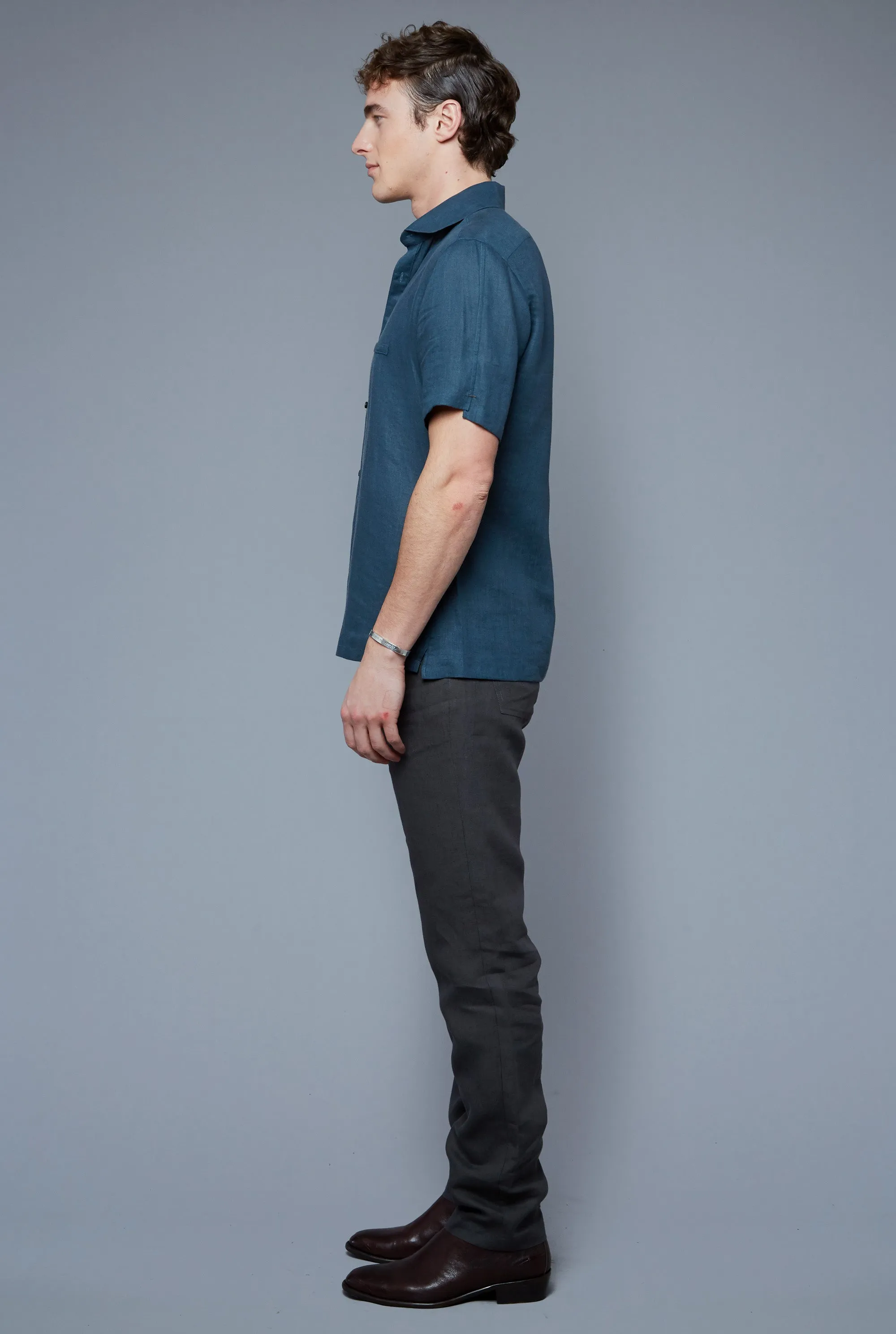 Aloe Linen Shirt | Petrol