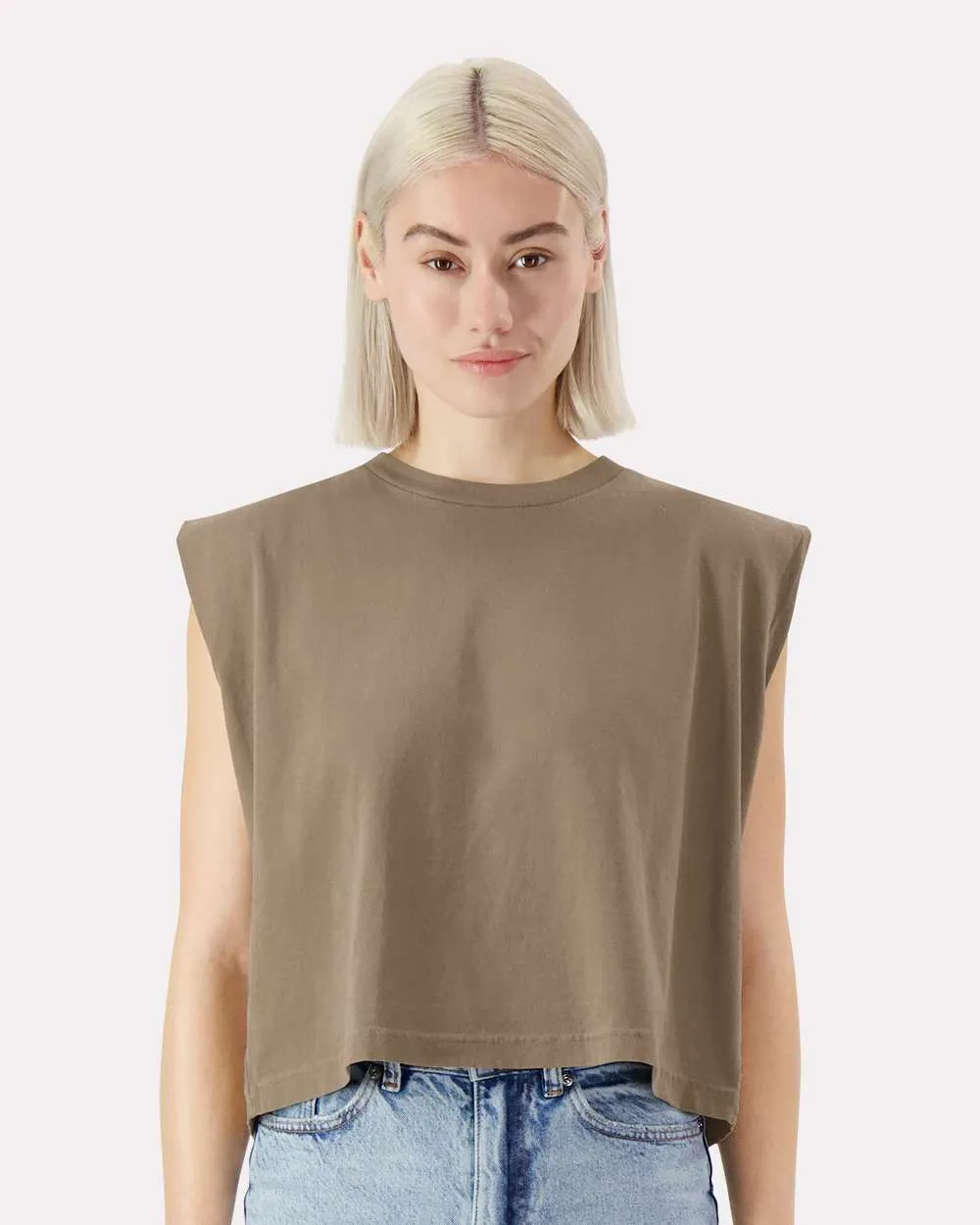 American Apparel Garment-Dyed Women's Heavyweight Muscle Tee 307GD