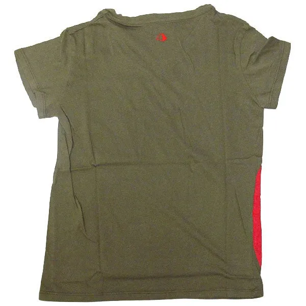 Amnesia Ibiza a Logo Men's Khaki V-Neck T-shirt