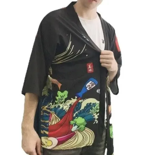 Angry Ramen 3/4 Sleeve Kimono