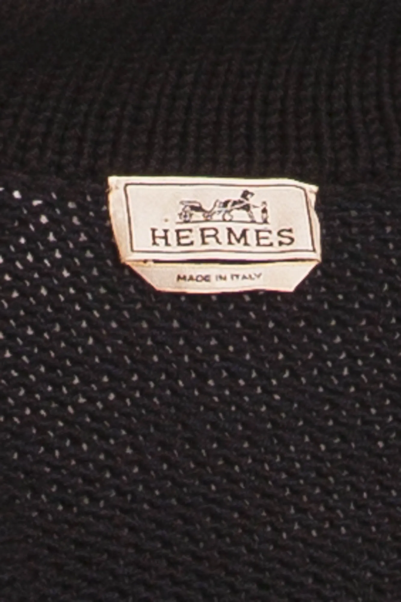 Authentic Hermes - Black Long Sleeve Zip Up Sweater - XL