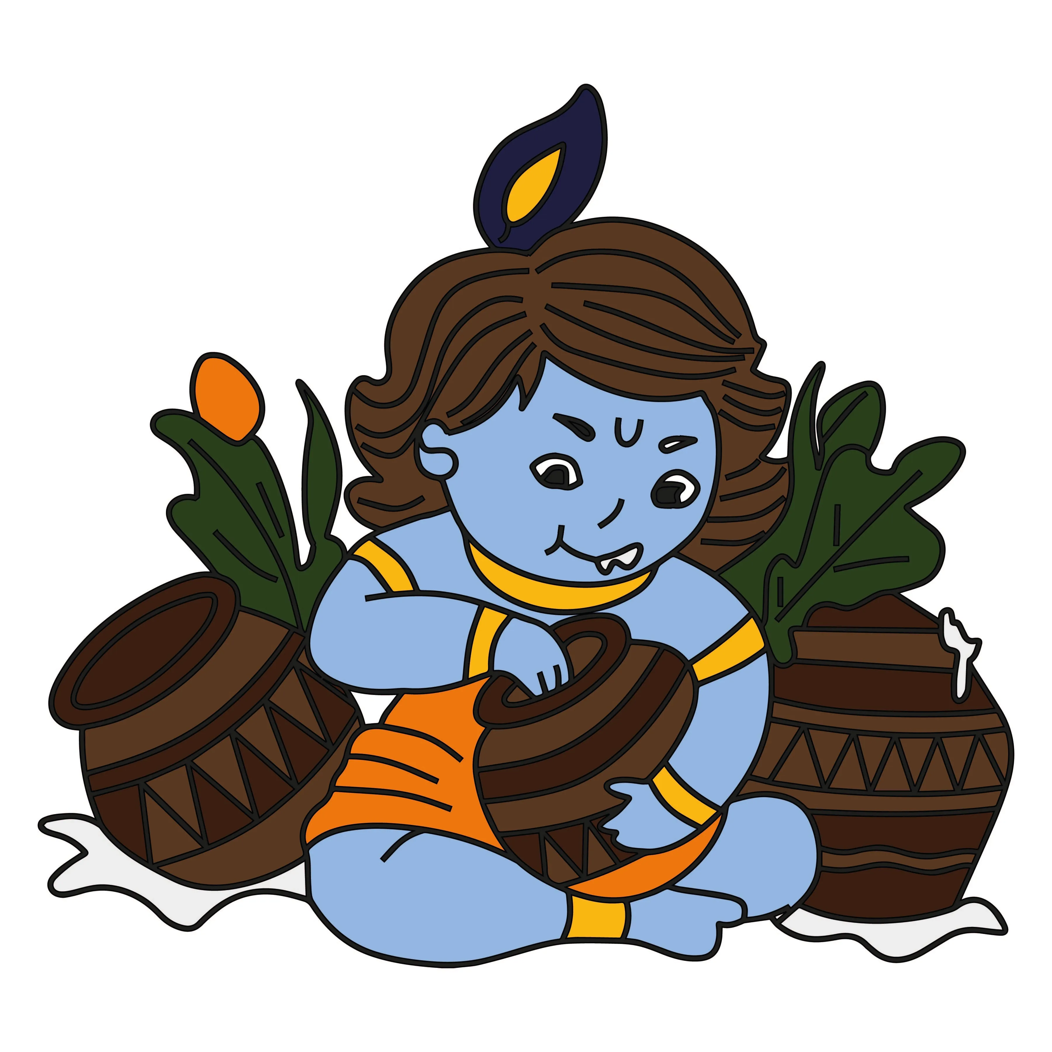 Baby Krishna Pre Marked Cutout