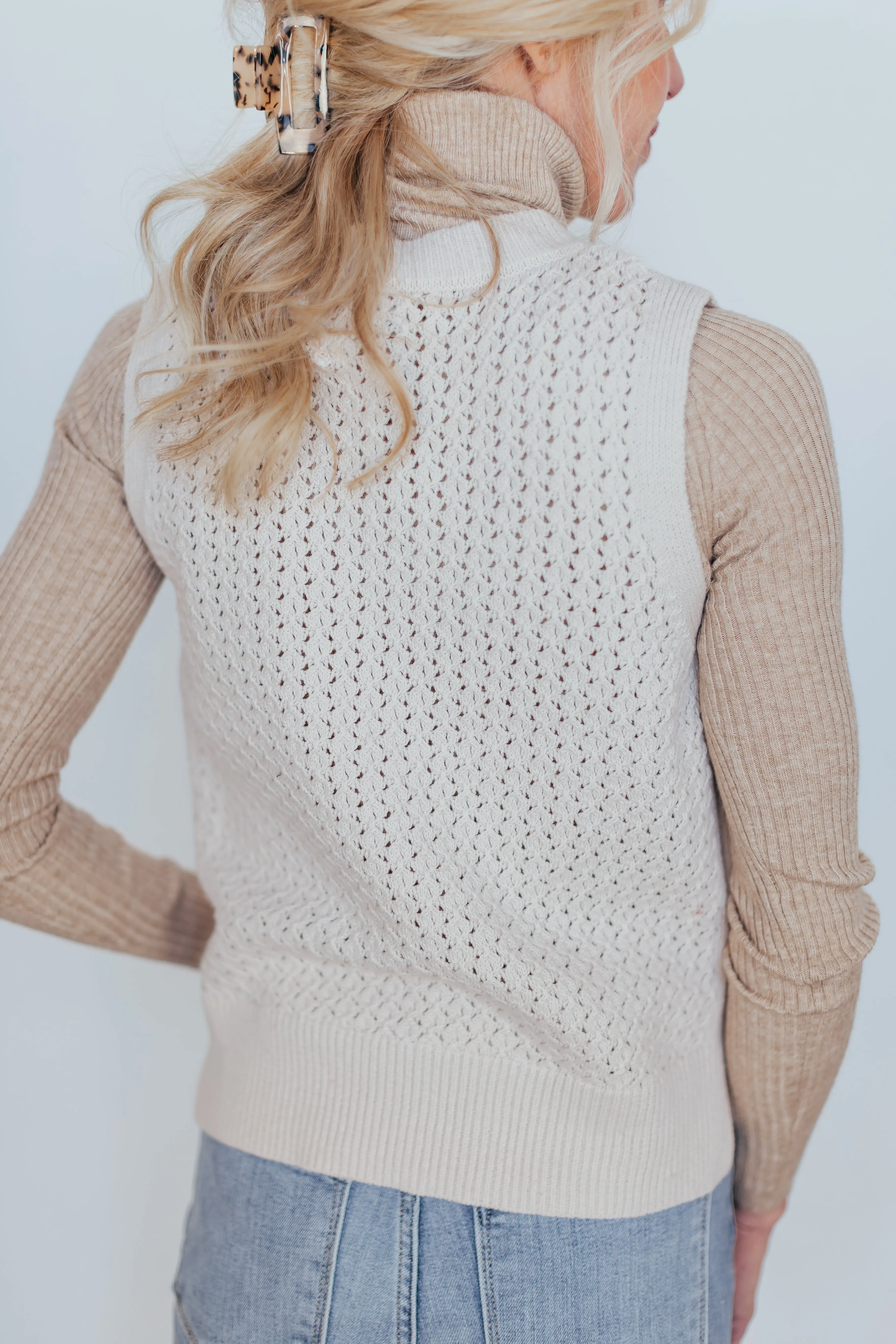 Becca Crochet Knit Sweater