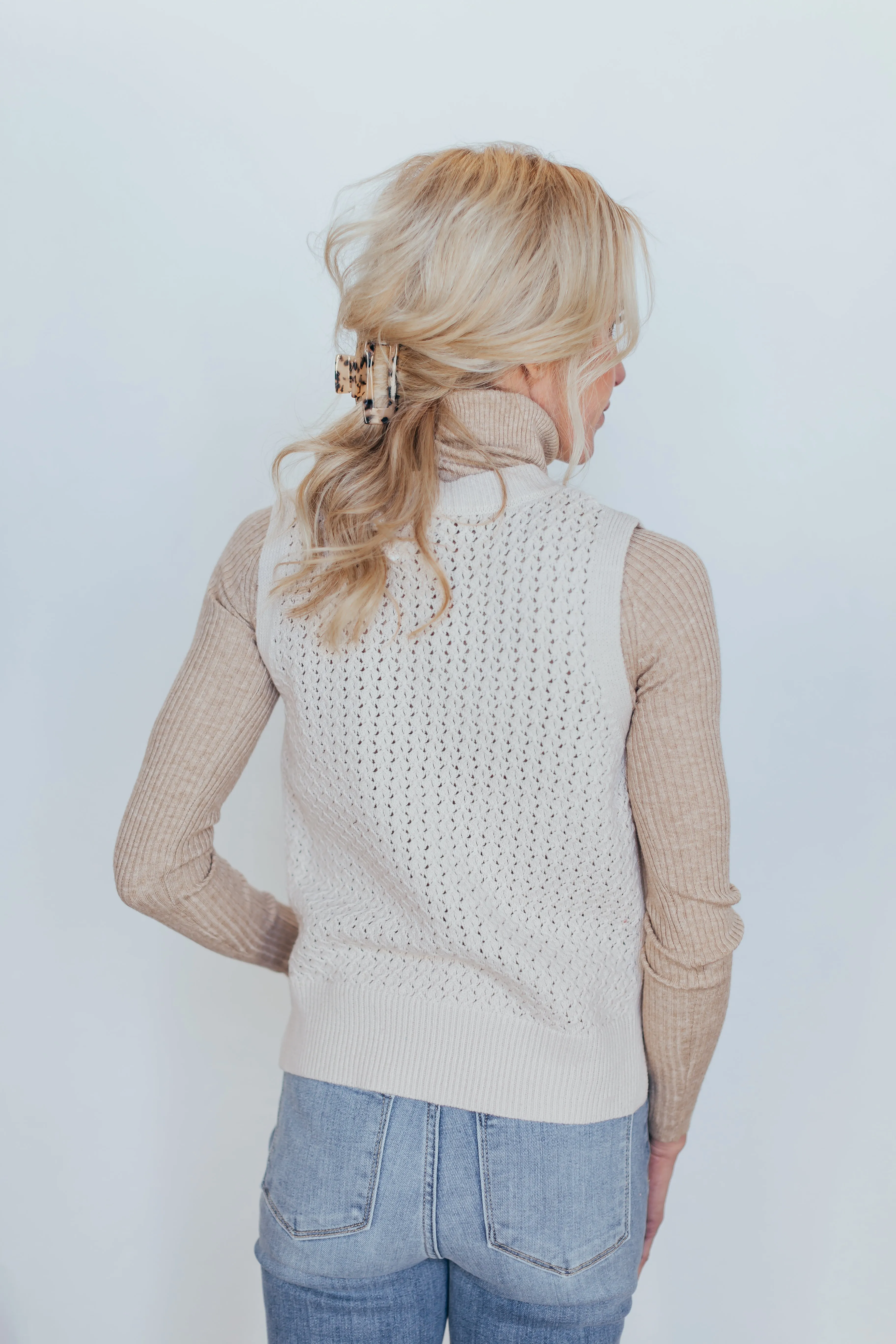 Becca Crochet Knit Sweater