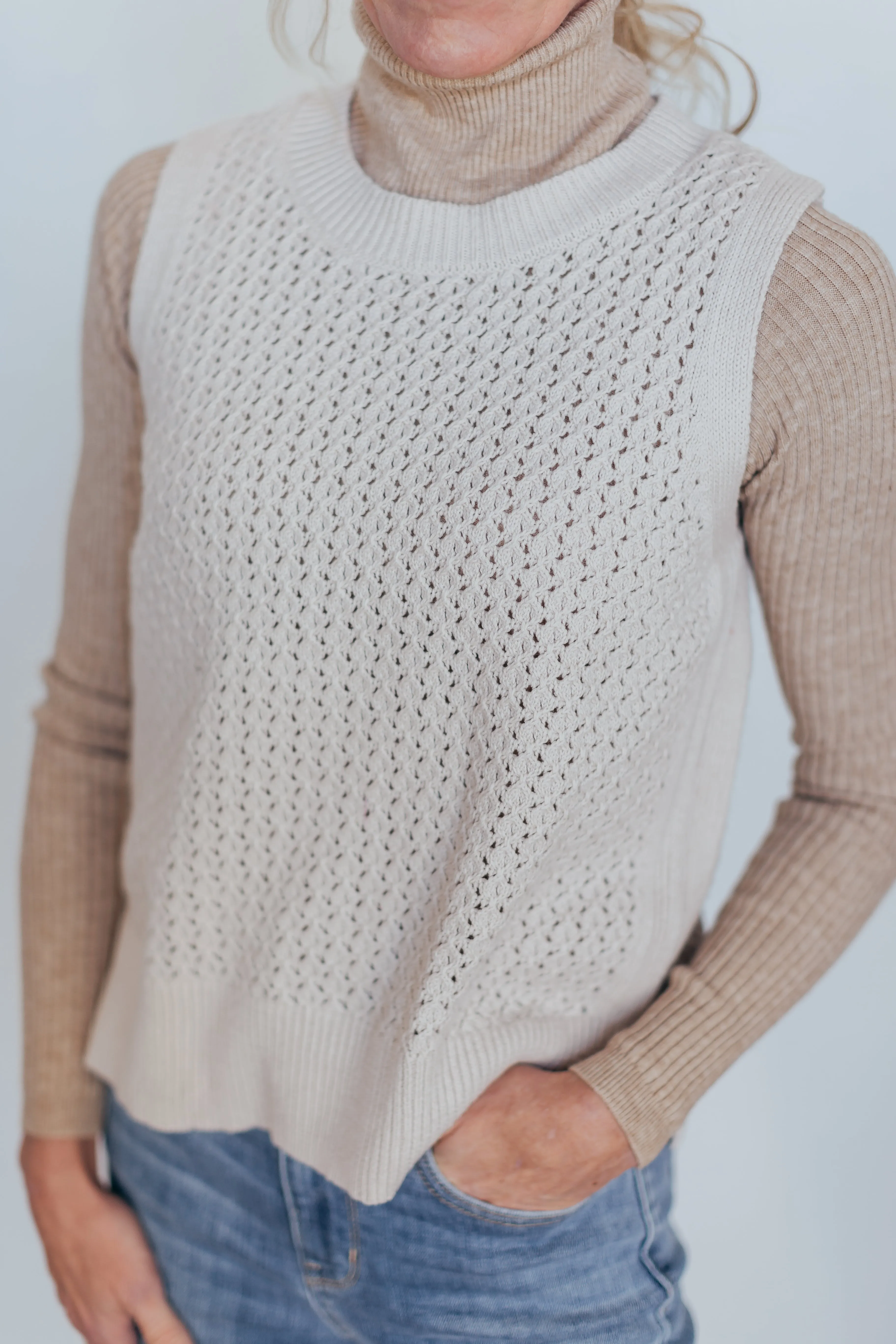 Becca Crochet Knit Sweater