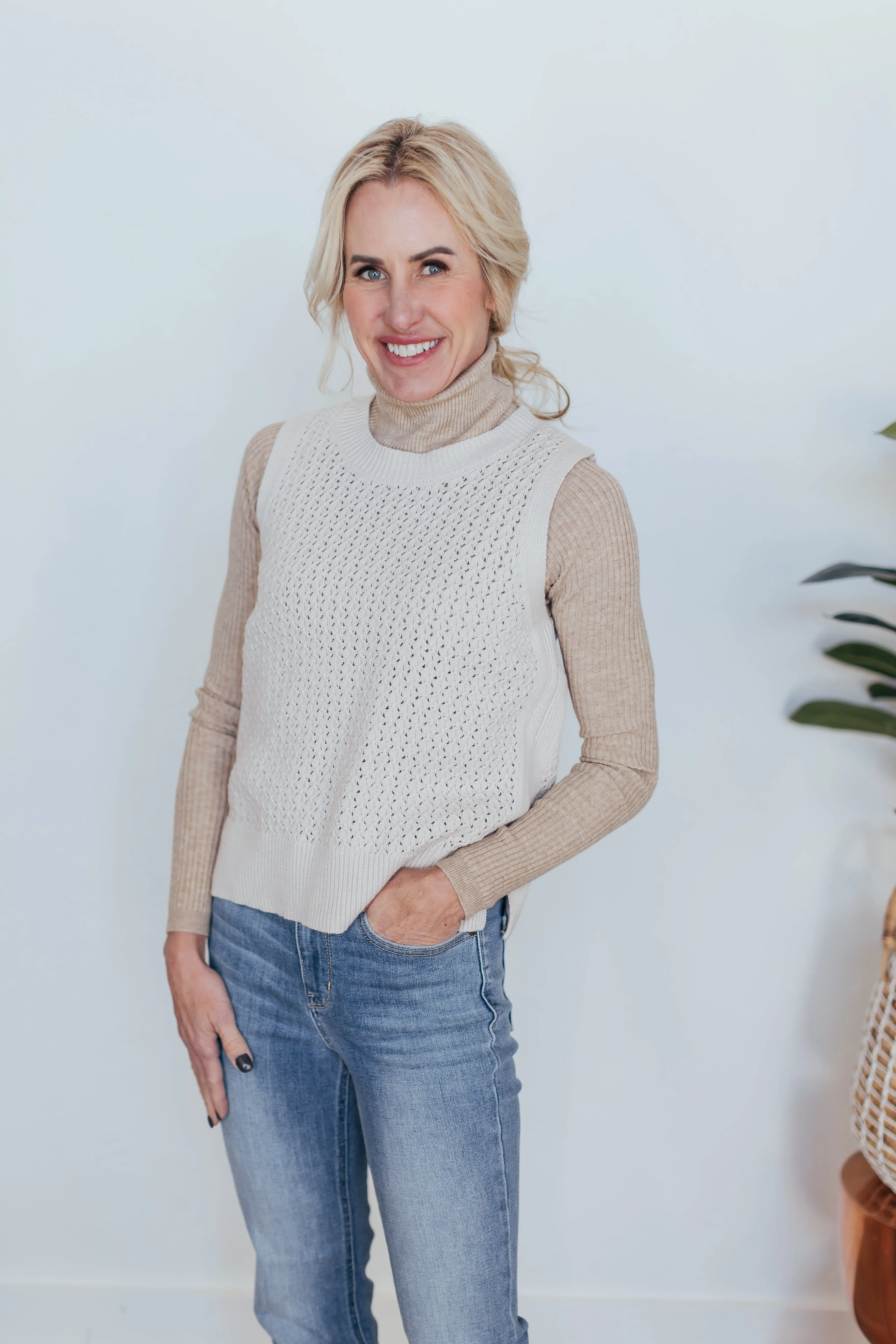 Becca Crochet Knit Sweater