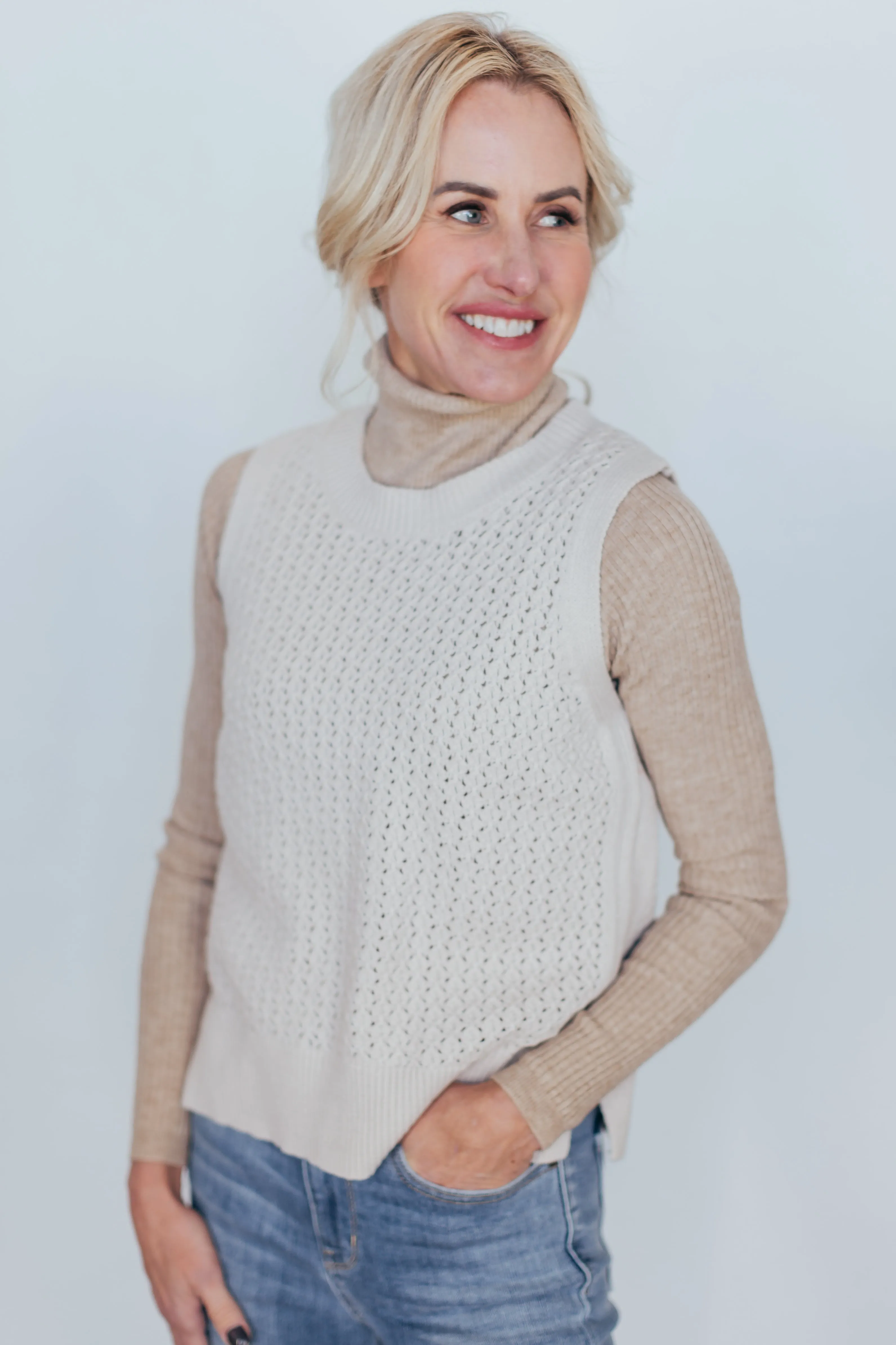 Becca Crochet Knit Sweater