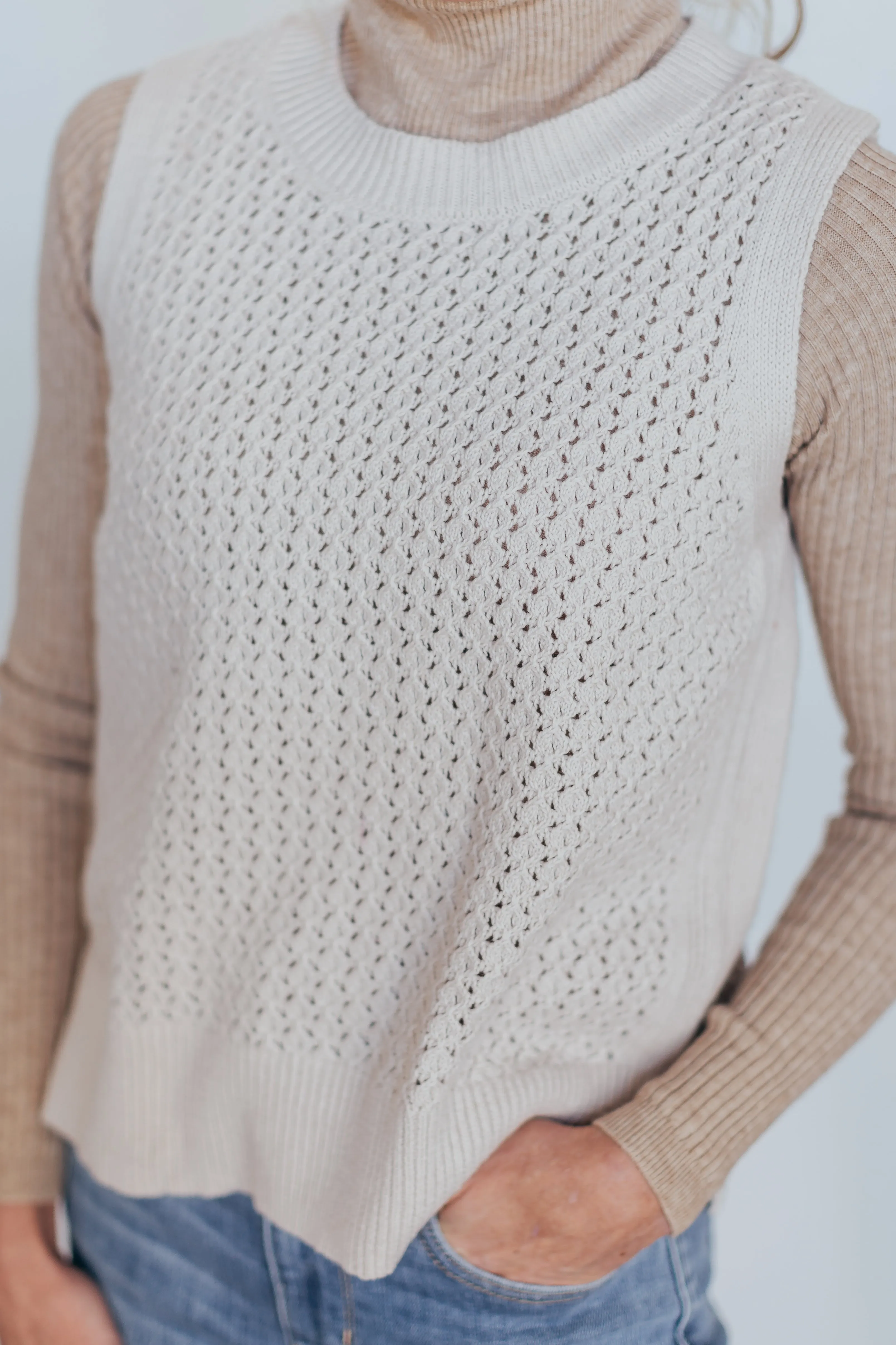 Becca Crochet Knit Sweater