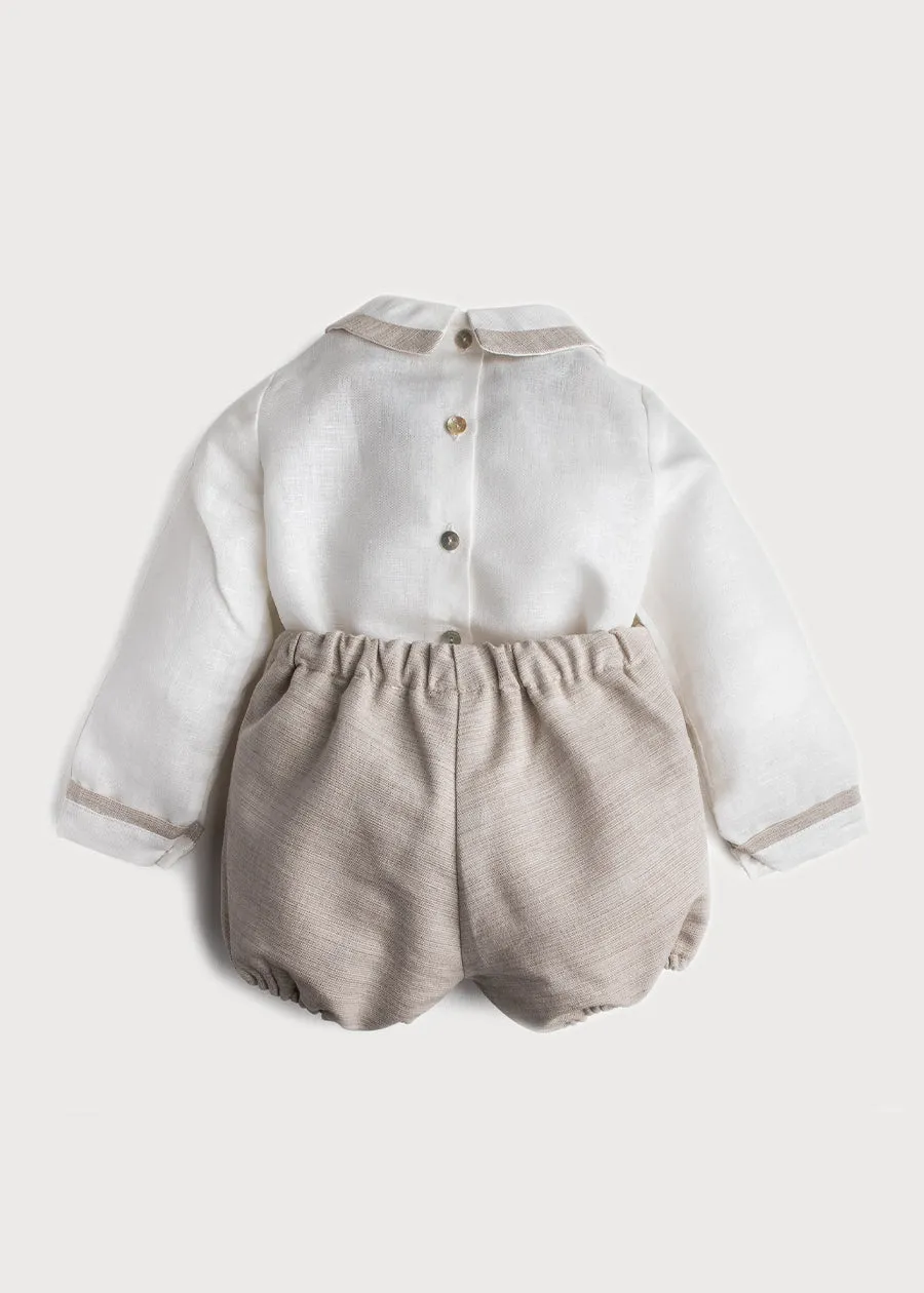 Beige Linen Celebration Set (12mths-3yrs)