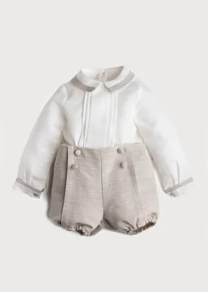 Beige Linen Celebration Set (12mths-3yrs)