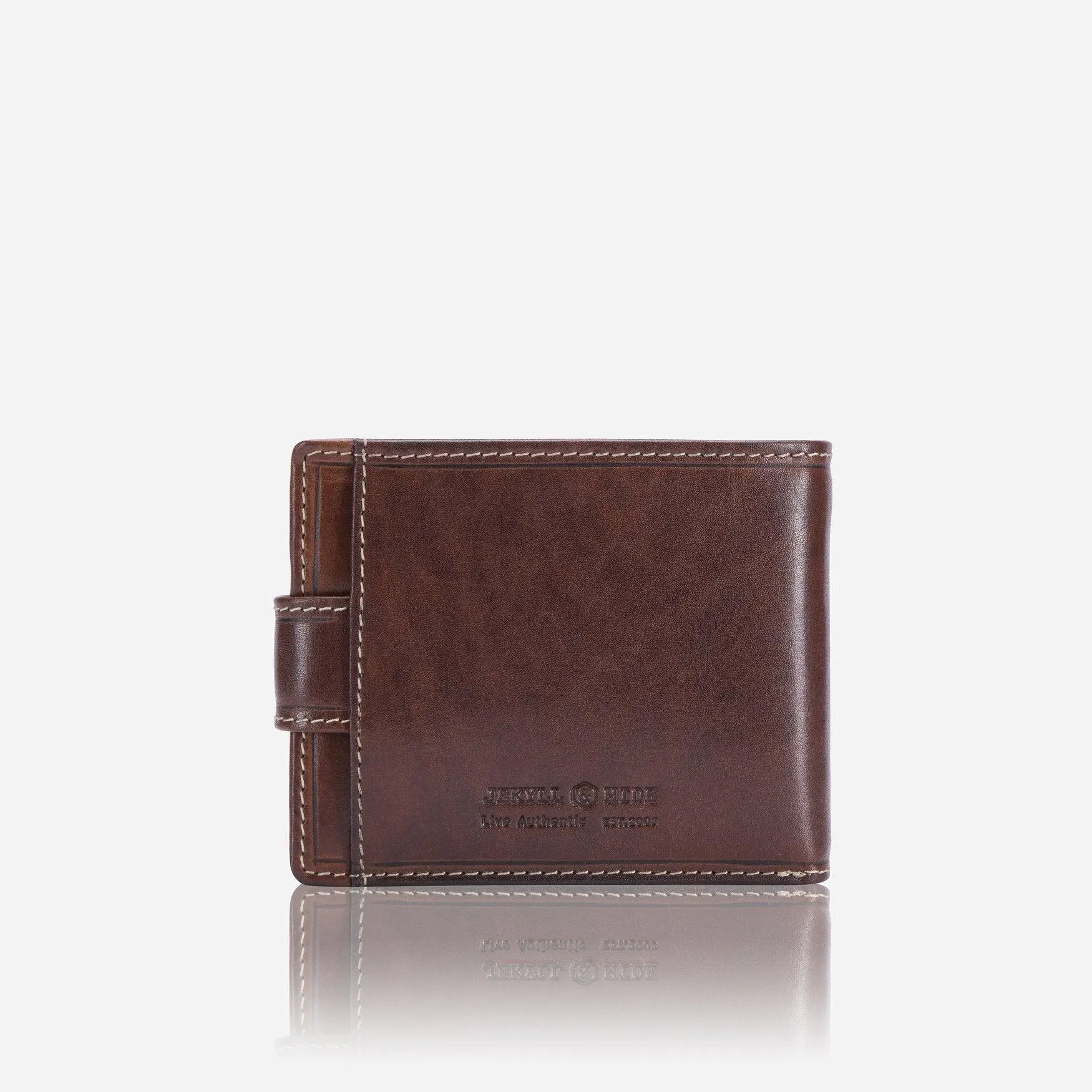 BIFOLD WALLET WITH COIN AND TAB CLOSURE