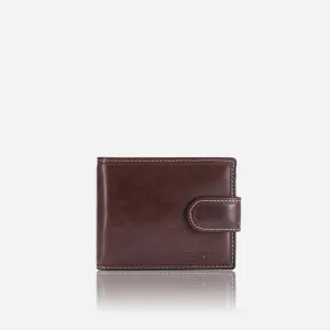 BIFOLD WALLET WITH COIN AND TAB CLOSURE