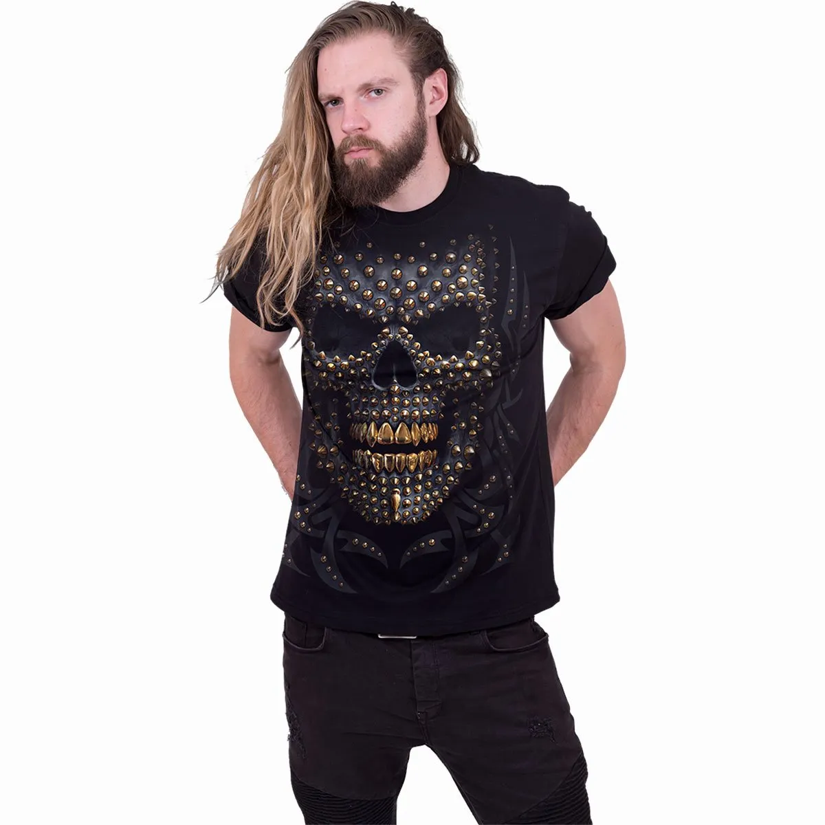 BLACK GOLD - Front Print T-Shirt Black