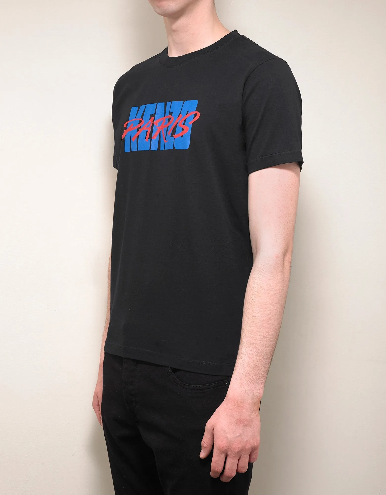 Black Kenzo Paris Print T-Shirt