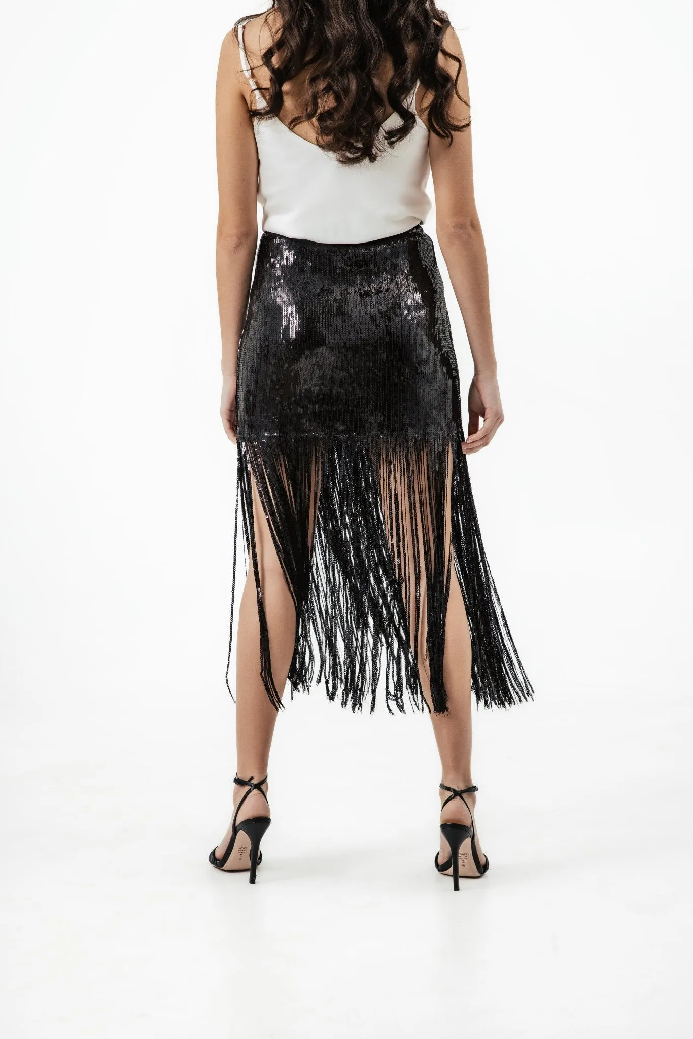 Black Sequin Alexandra Skirt