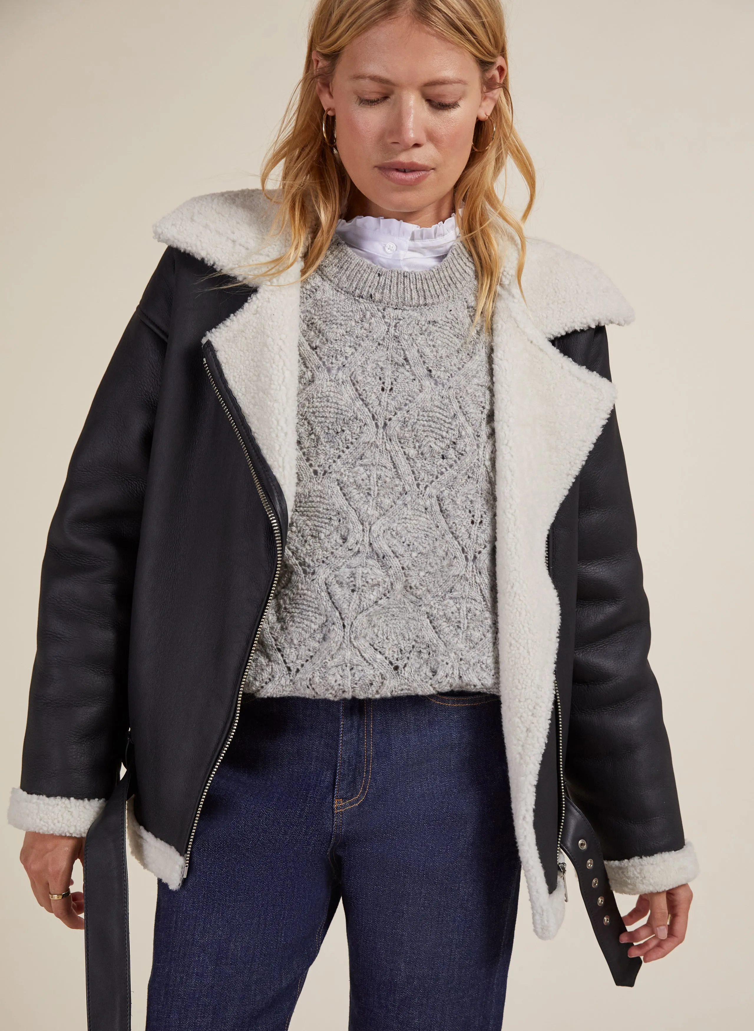 Carey Shearling Aviator Jacket