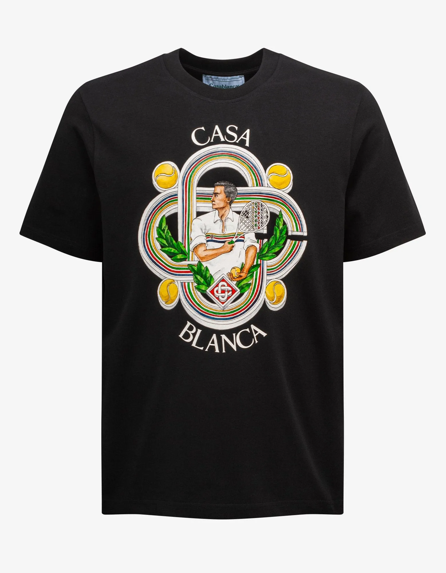 Casablanca Black Le Joueur Print T-Shirt