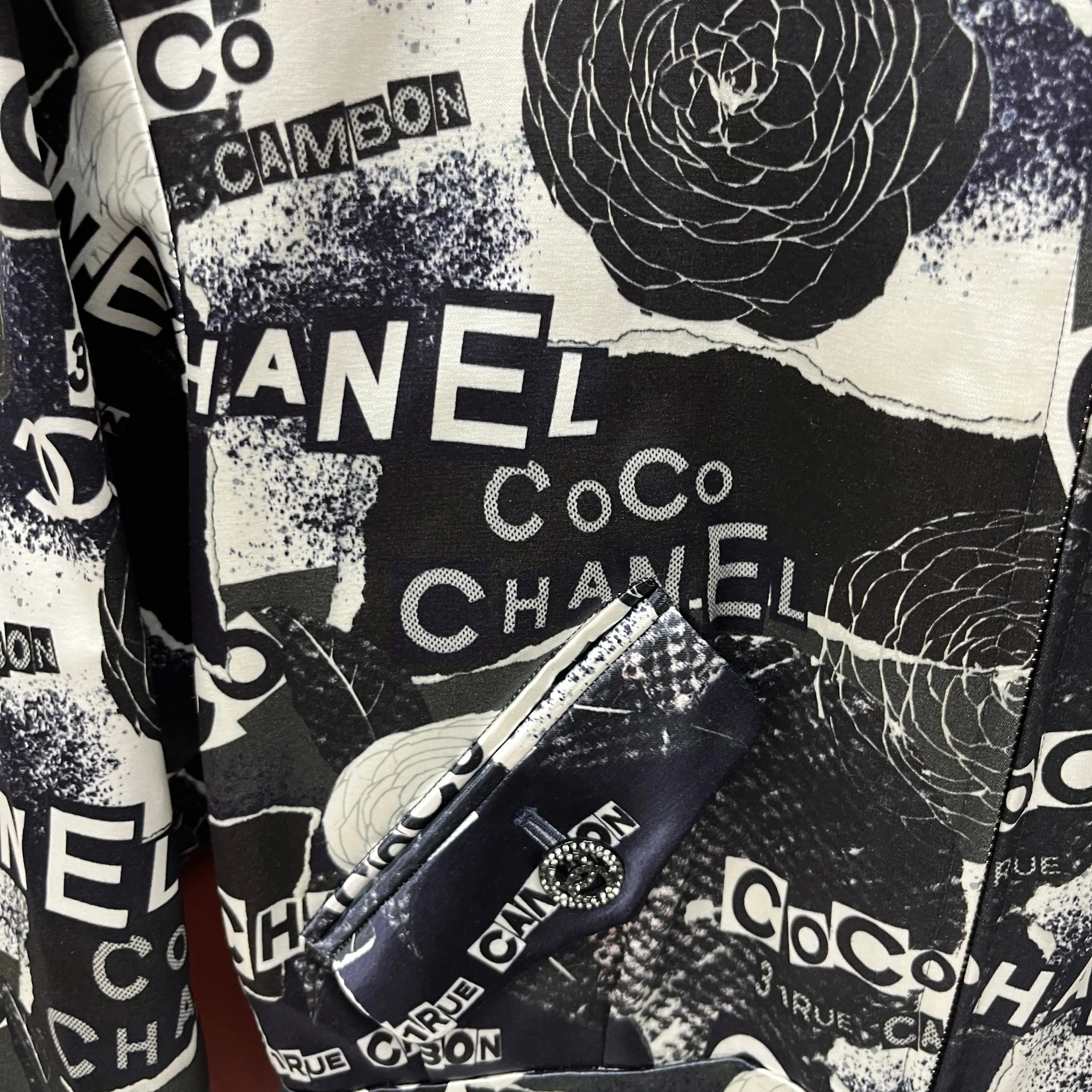 Chanel Graphic- Print Bomber Jacket