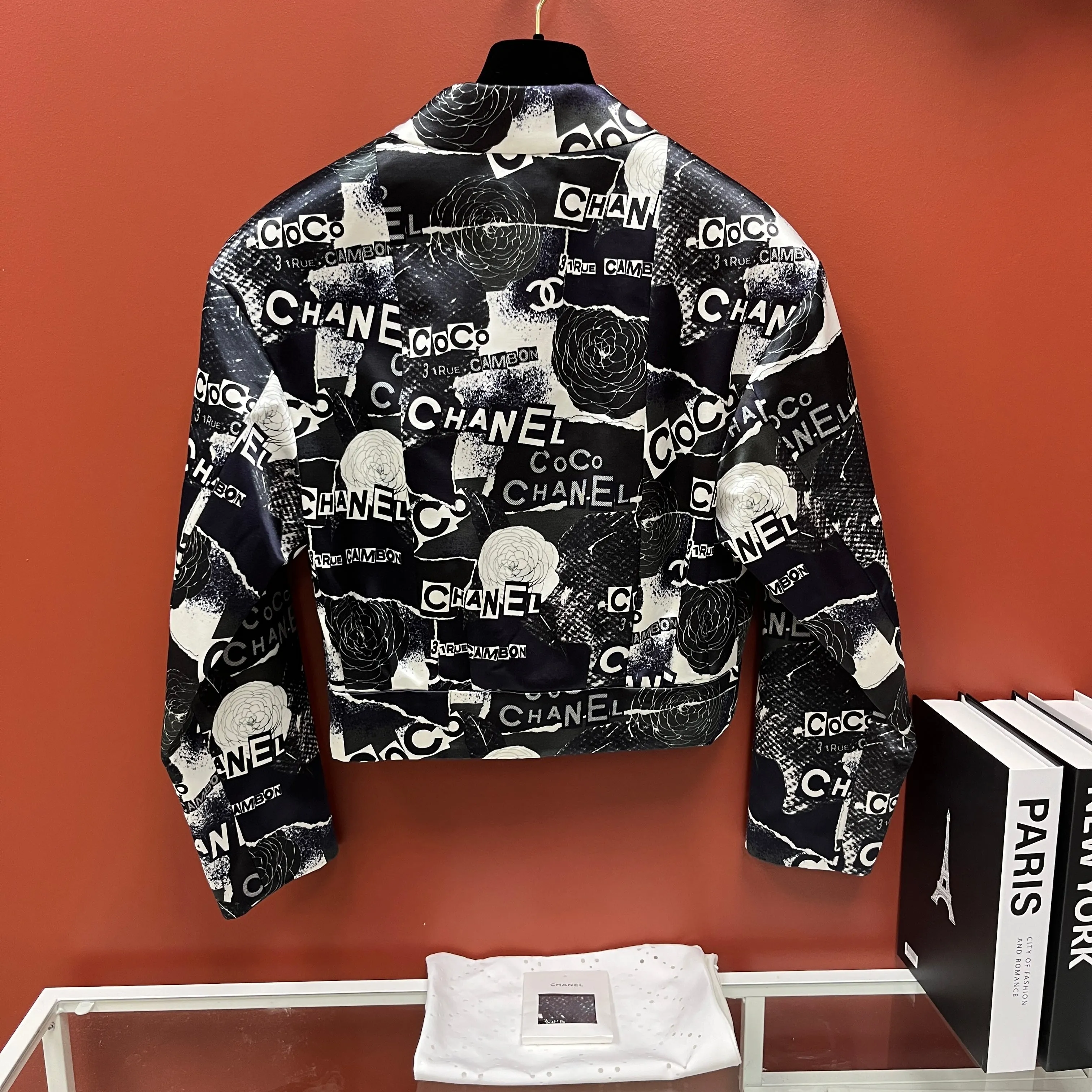 Chanel Graphic- Print Bomber Jacket