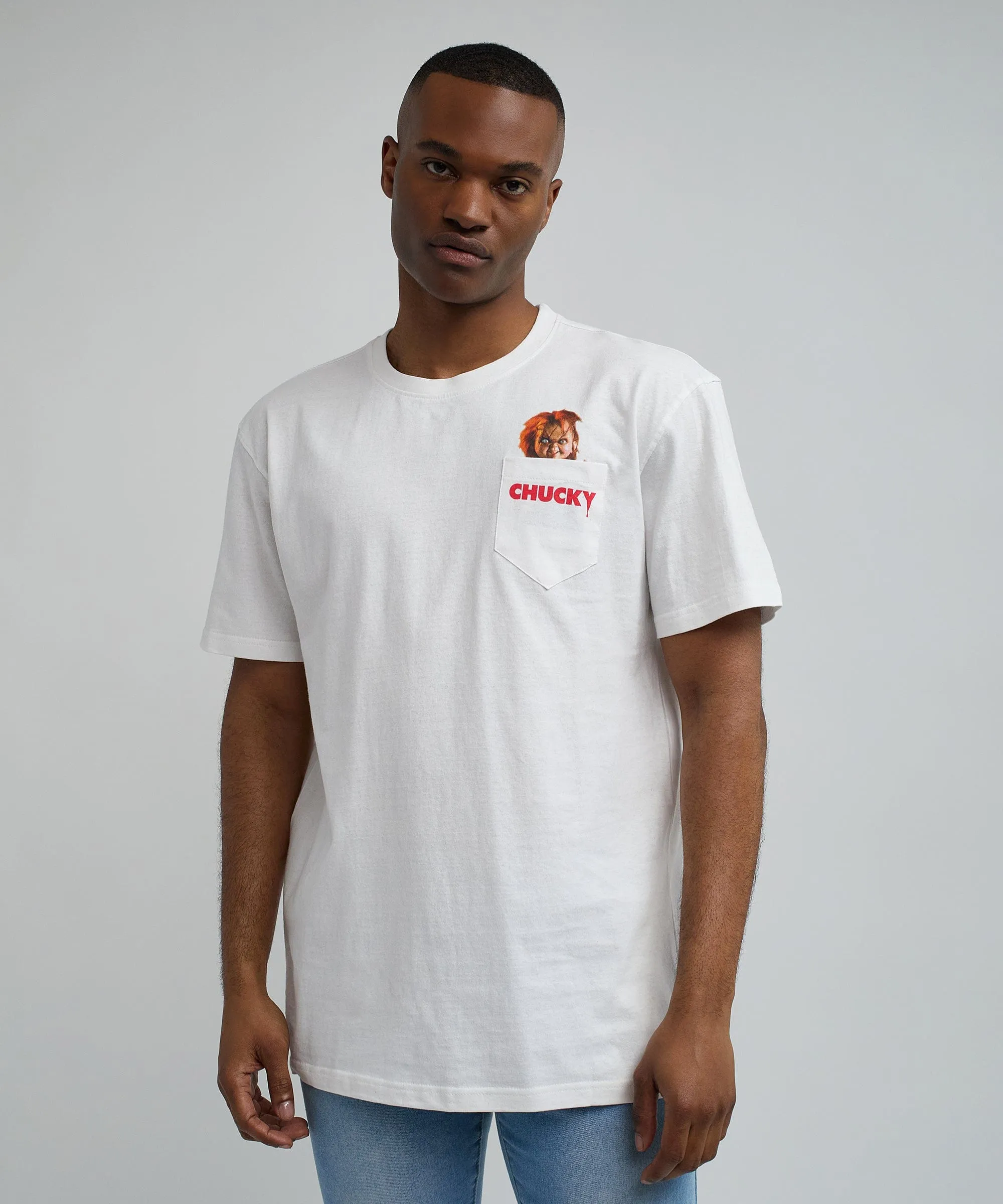 Chucky Pocket Short Sleeve Tee - White