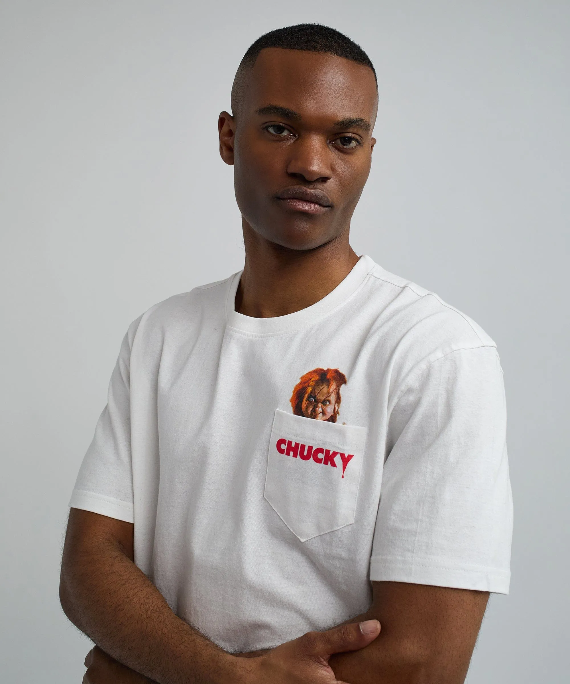 Chucky Pocket Short Sleeve Tee - White