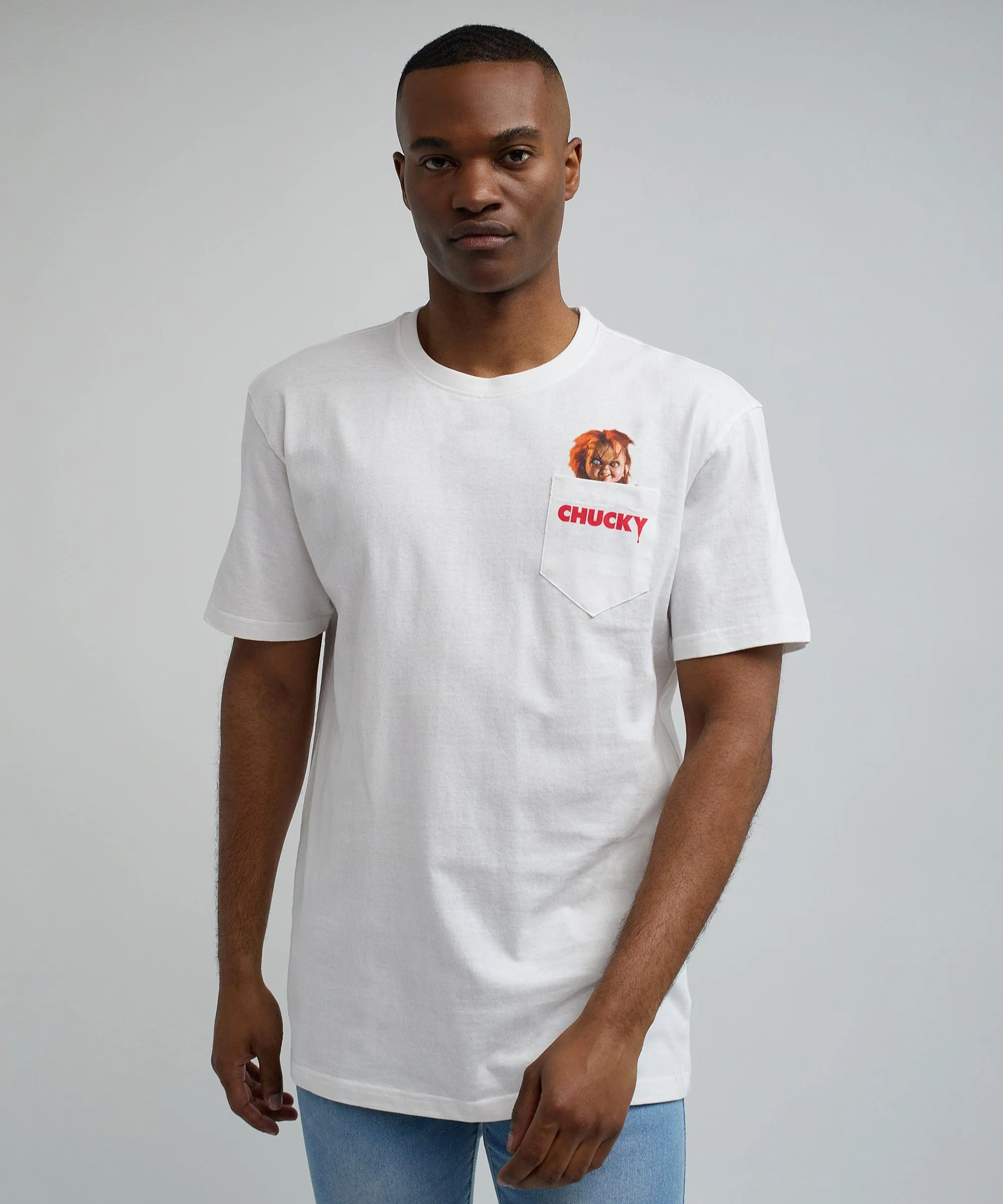 Chucky Pocket Short Sleeve Tee - White