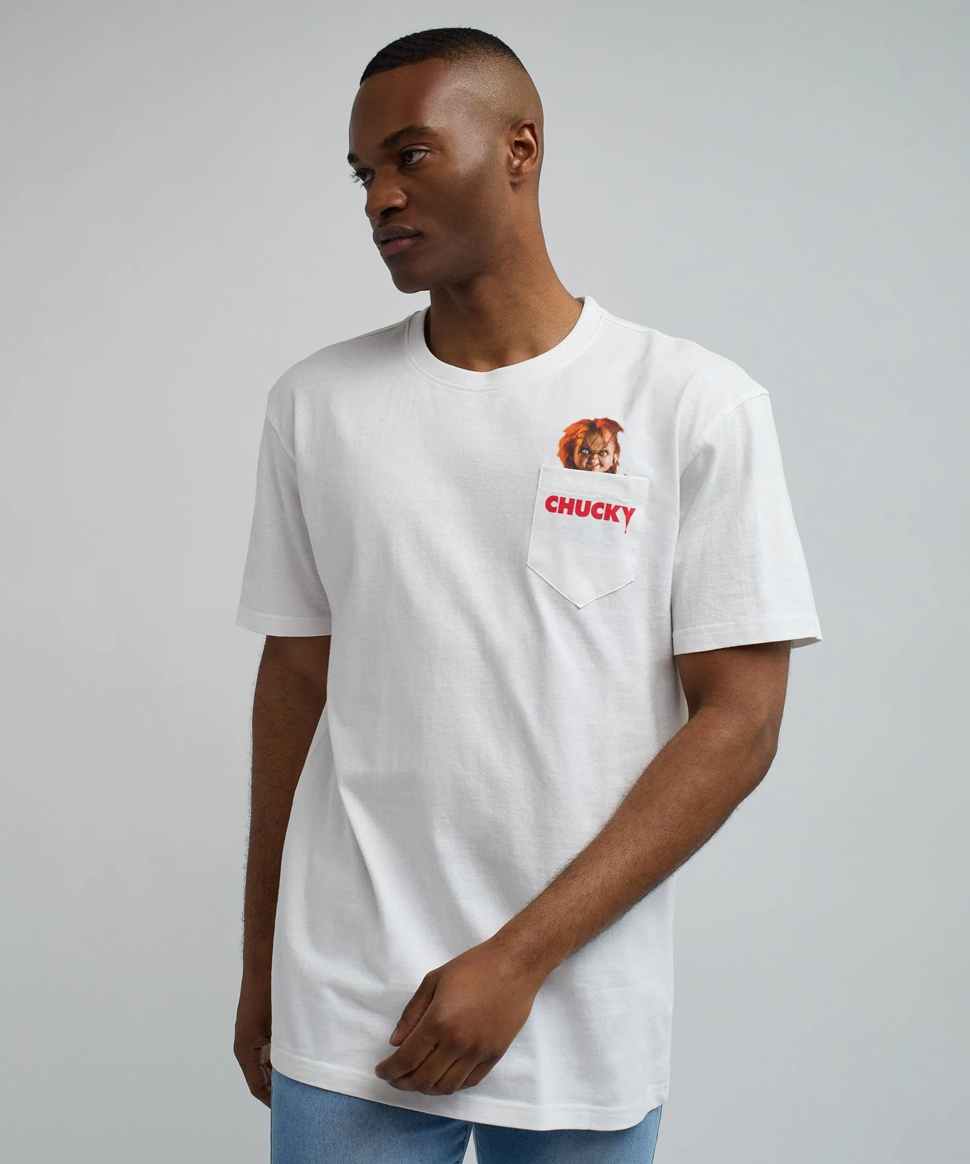 Chucky Pocket Short Sleeve Tee - White