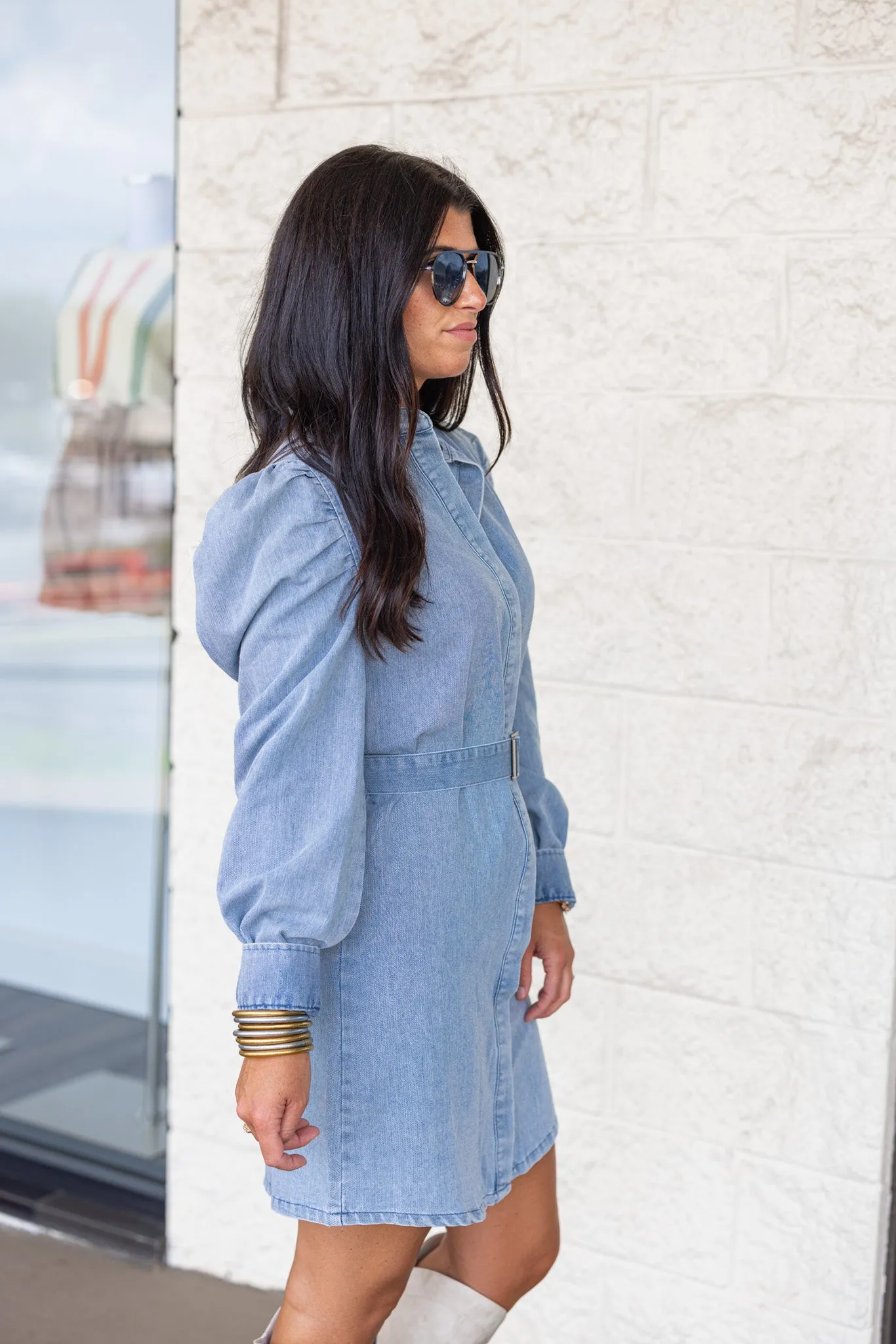 Classic Beauty Blue Denim Dress