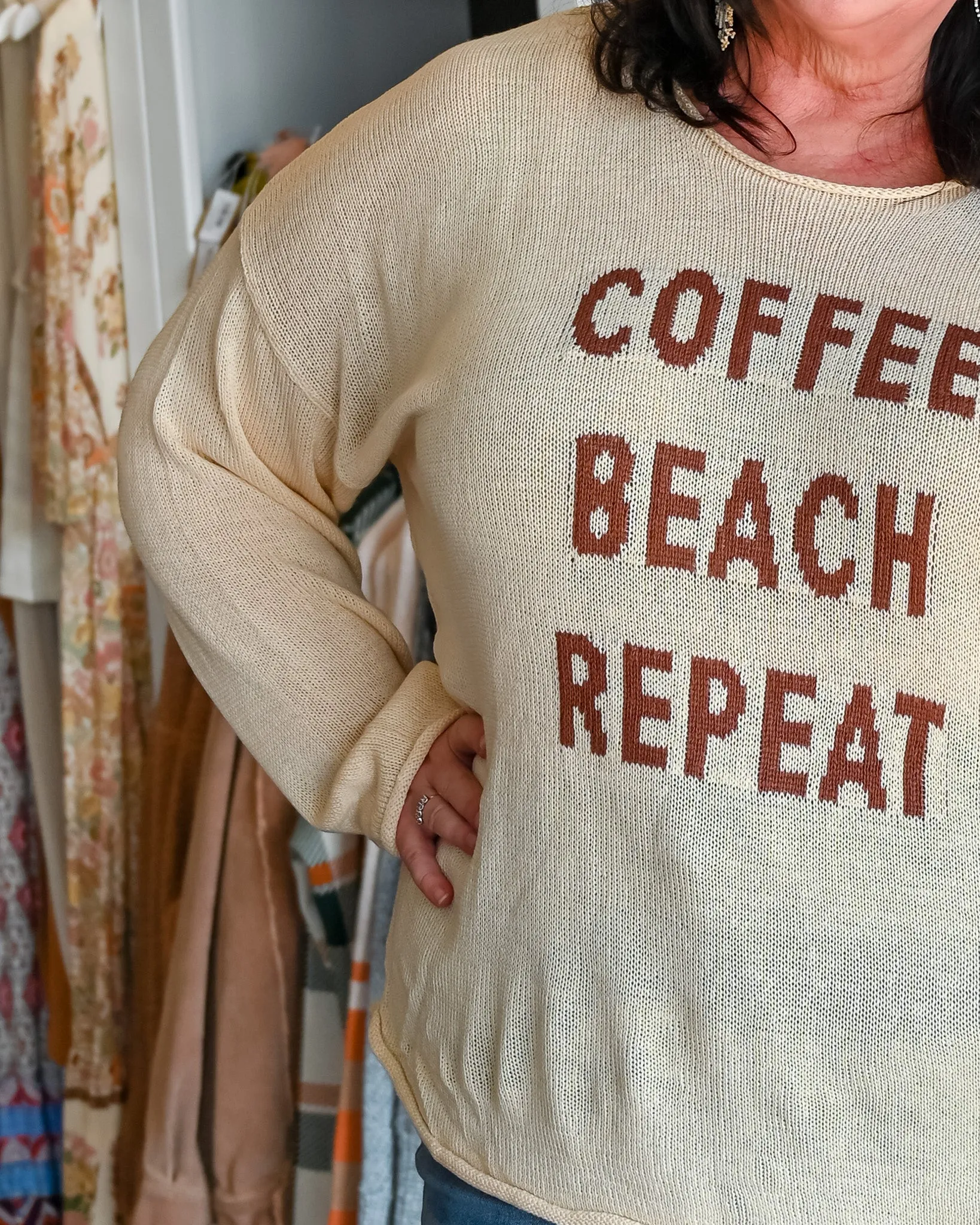 Coffee Beach Repeat Lightweight Sweater