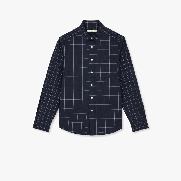 Collins Shirt - Check -  Navy White Red