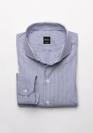 Crisp Jet Blue Stripes Shirt