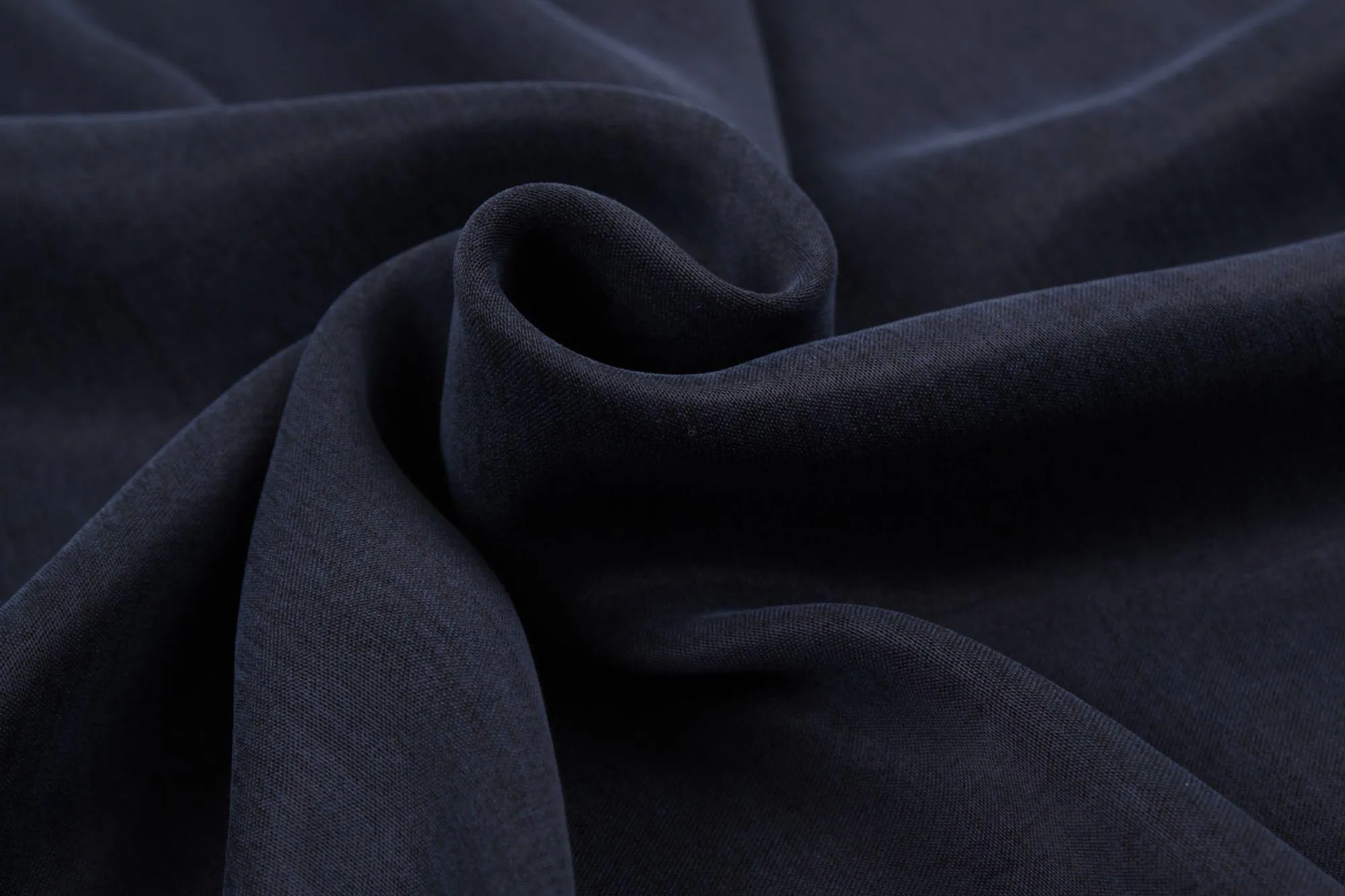 Cupro Viscose Blend Twill, Vegan Certified - AQUA ( 40 Colors)