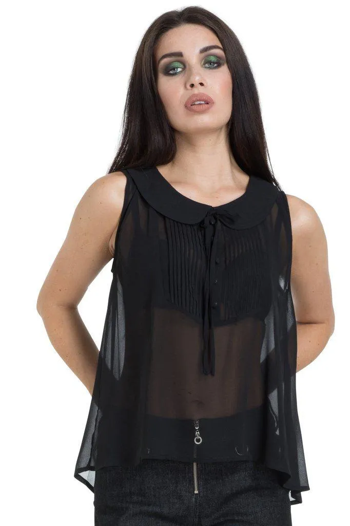 Dark Chiffon Top