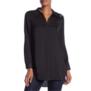 DR2 by Daniel Rainn Satin Split Neck Blouse PM