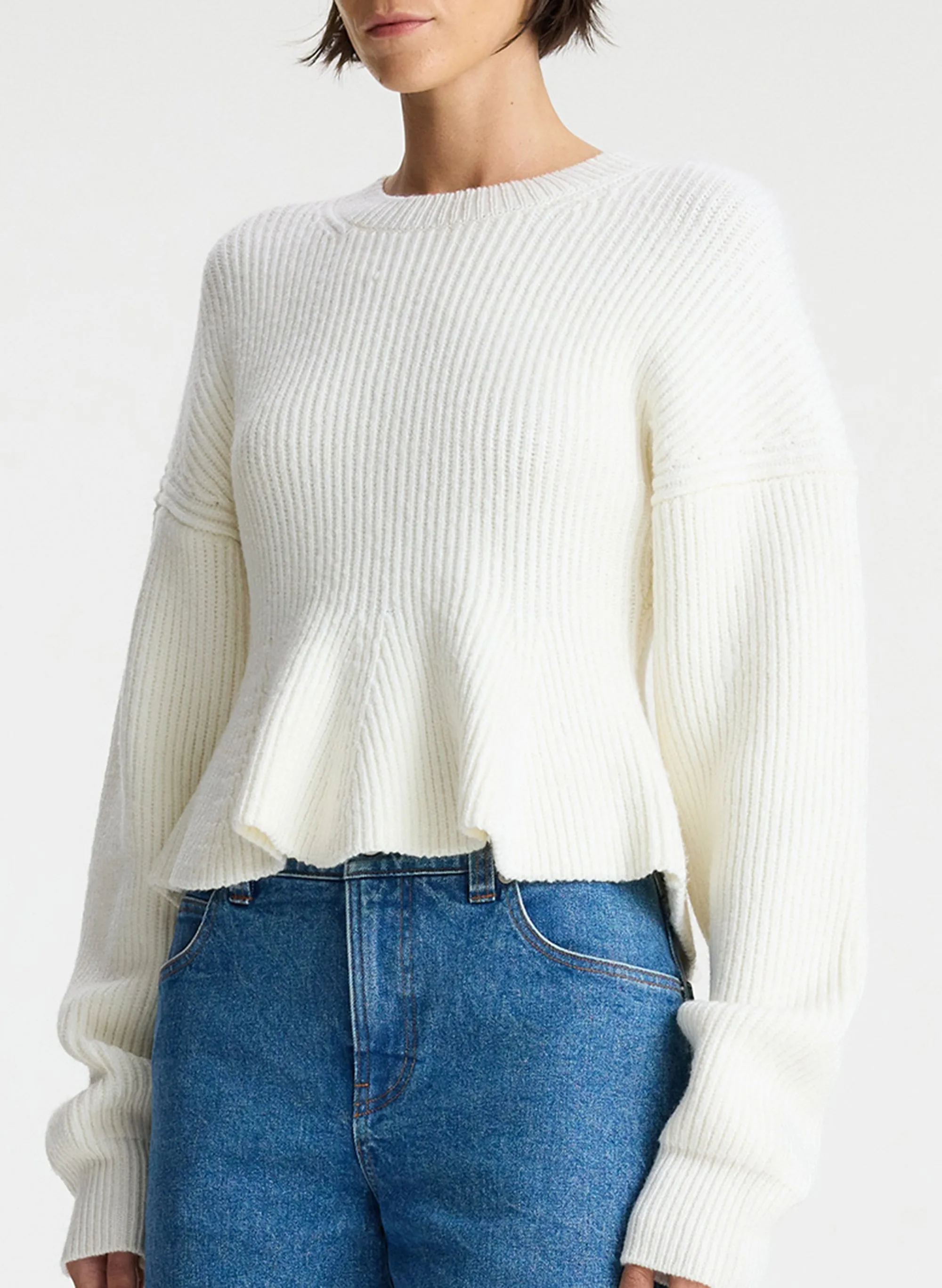 Eliza Peplum Wool Sweater