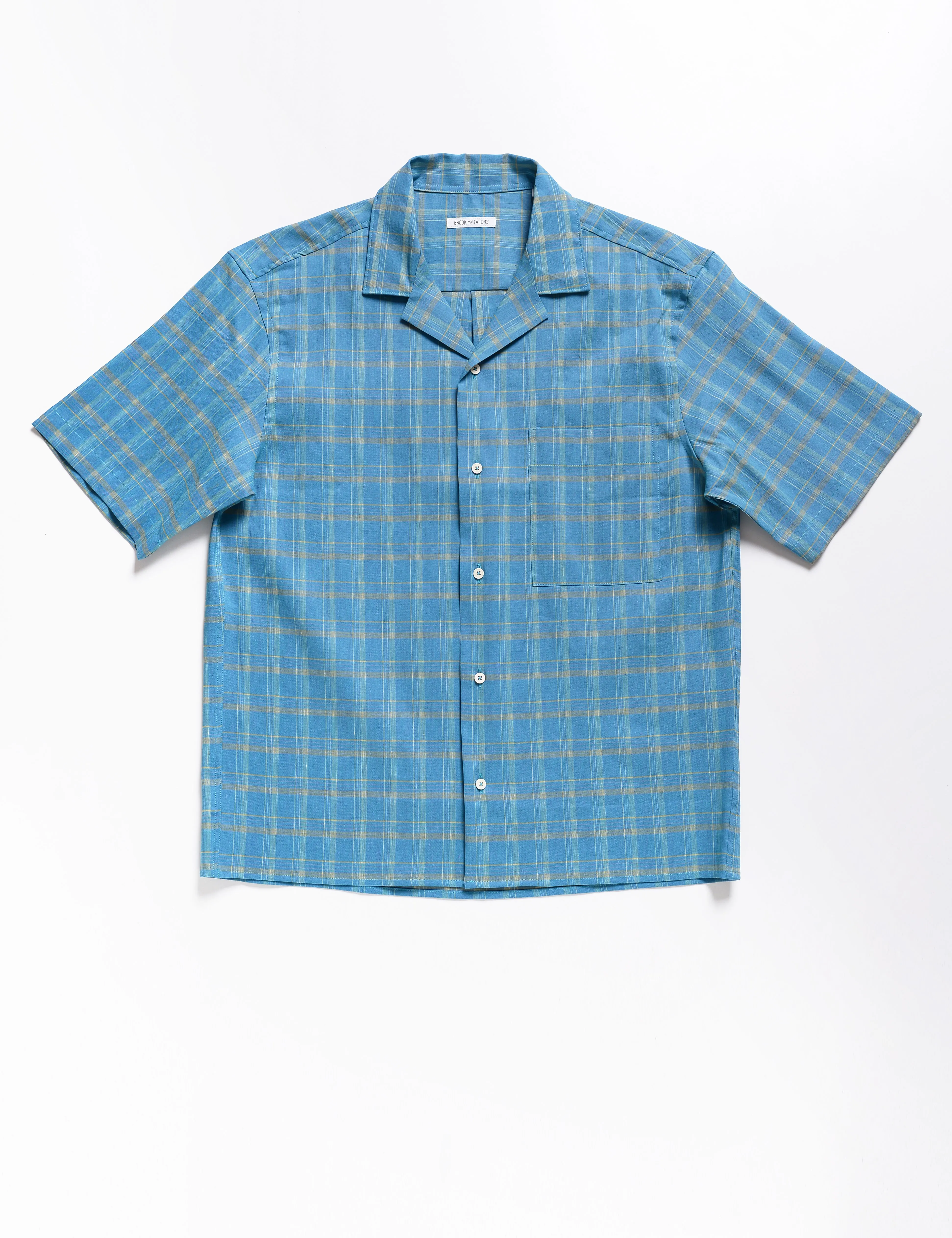 FINAL SALE: BKT18 Camp Shirt in Roman Check - Ionian Blue