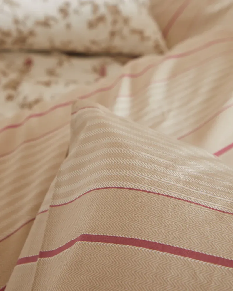 Foxford Herringbone Stripe Pillowcase Set