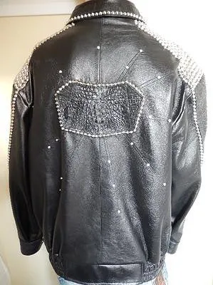 G Gator - Black Studded Crocodile Jacket