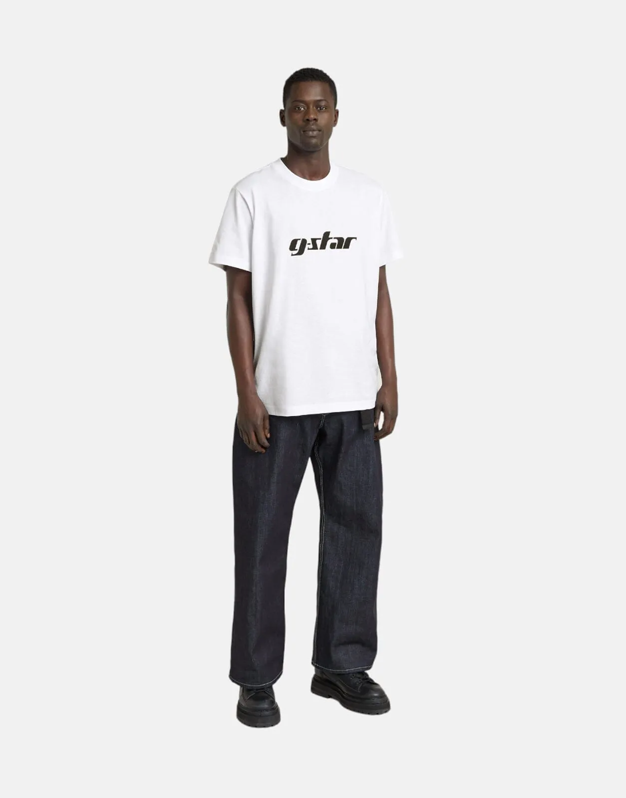 G-Star RAW Cursive Script Loose T-Shirt White