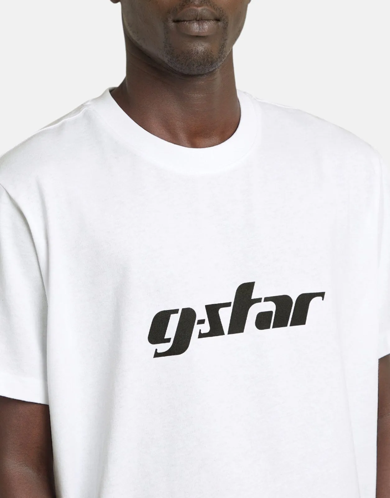 G-Star RAW Cursive Script Loose T-Shirt White