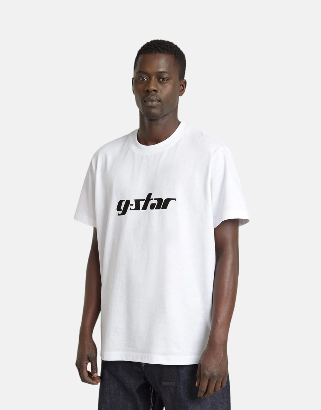 G-Star RAW Cursive Script Loose T-Shirt White