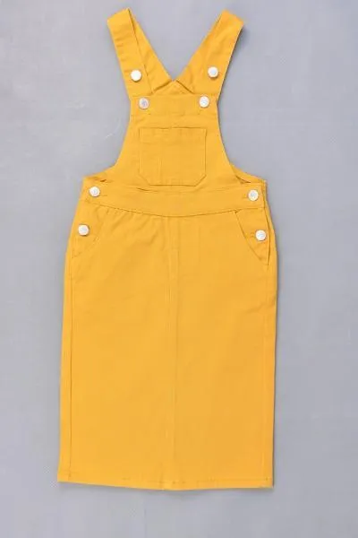 GIRLS Bree Denim Overalls (Mustard)