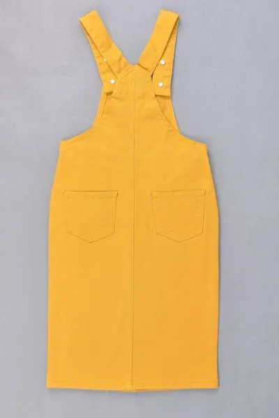 GIRLS Bree Denim Overalls (Mustard)