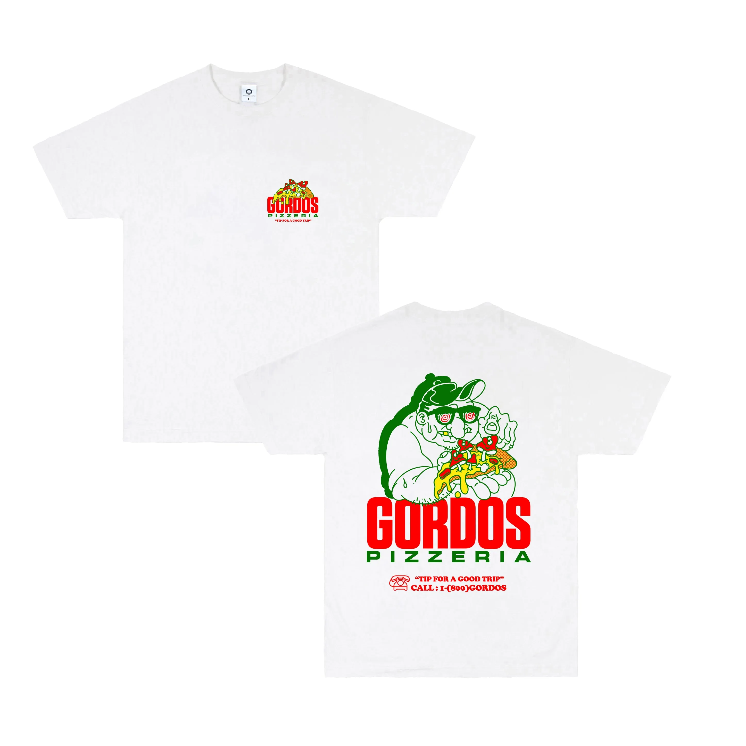 Gordos Pizzeria 'Good Trip' Tee - White